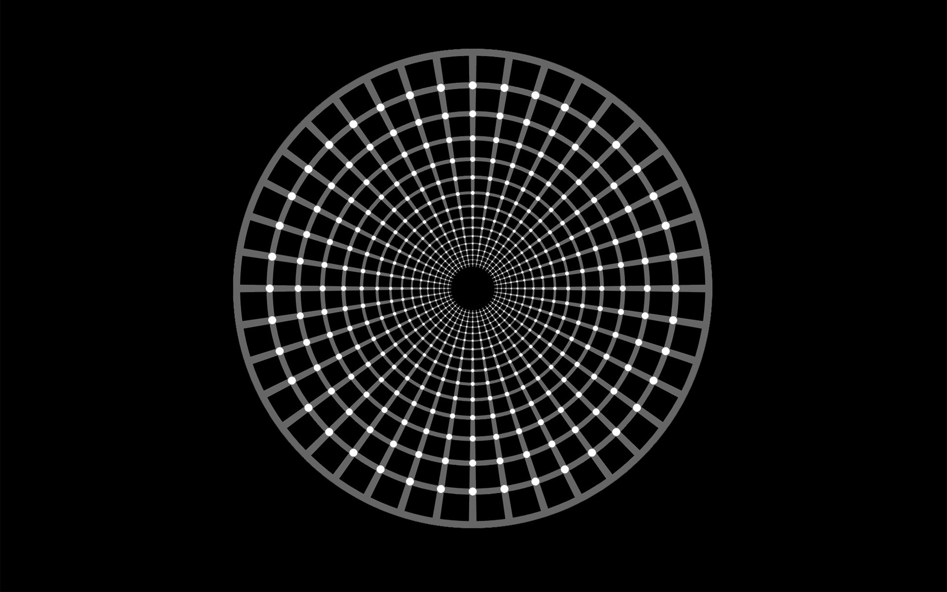 General 1920x1200 vortex optical illusion simple background minimalism black background digital art monochrome