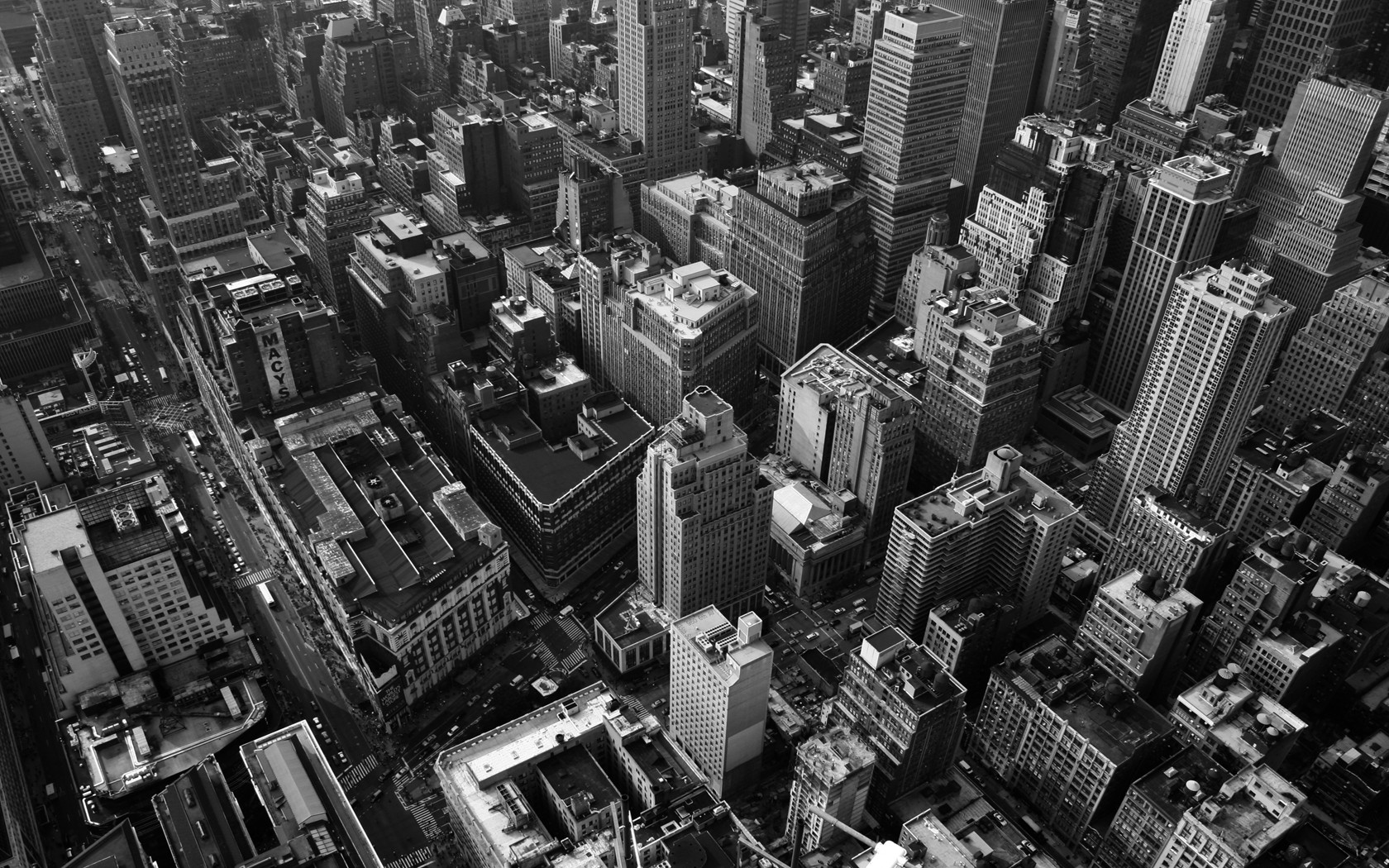 General 1680x1050 cityscape monochrome building New York City USA city aerial view