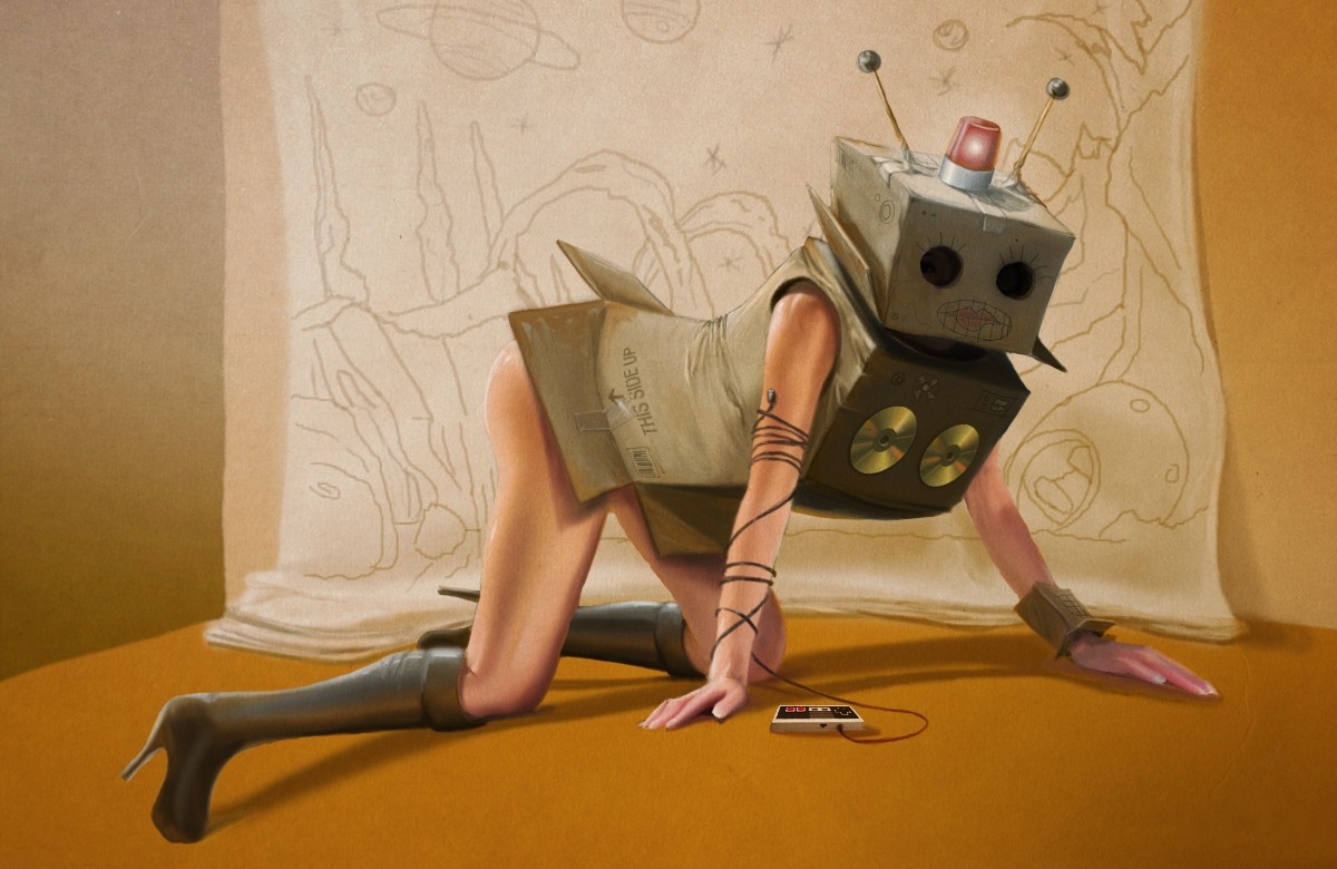 General 1200x780 robot costumes women artwork controllers bent over women indoors heels ass