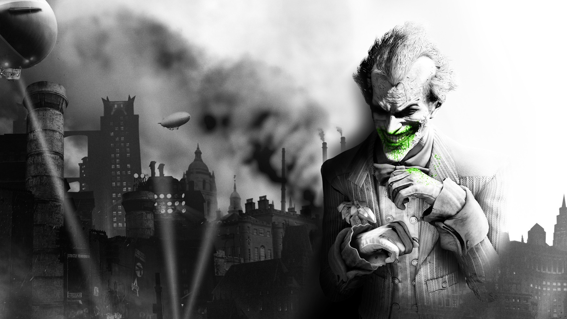 General 1920x1080 Batman: Arkham City Joker video games city Video Game Villains DC Comics villains