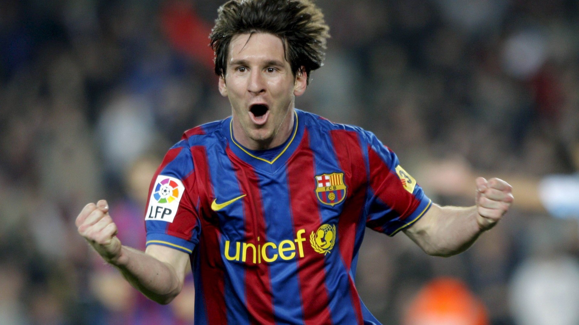 People 1920x1080 Lionel Messi FC Barcelona open mouth soccer player soccer men sport