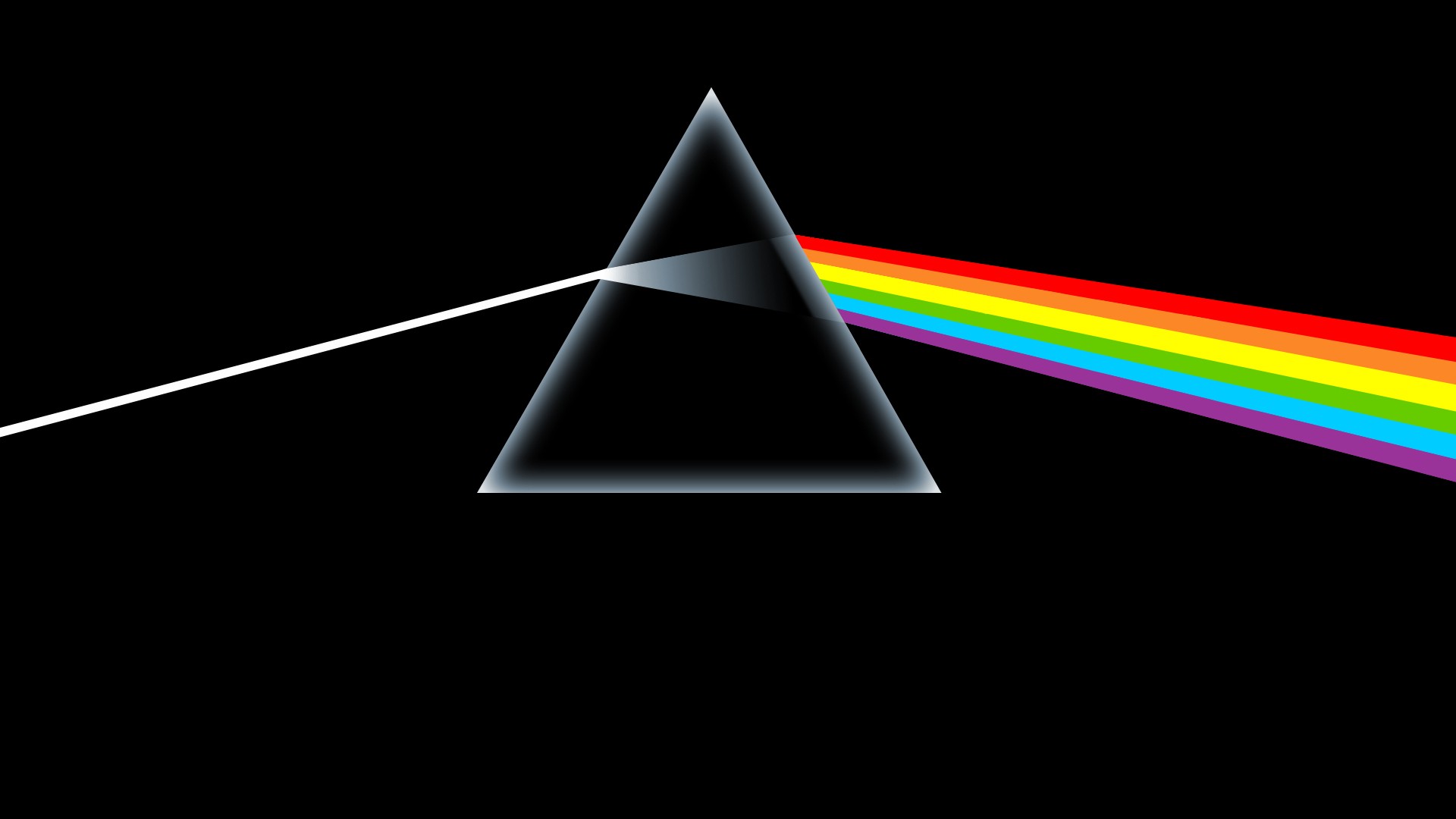 General 1920x1080 Pink Floyd prism album covers cover art triangle geometric figures simple background The Dark Side of the Moon