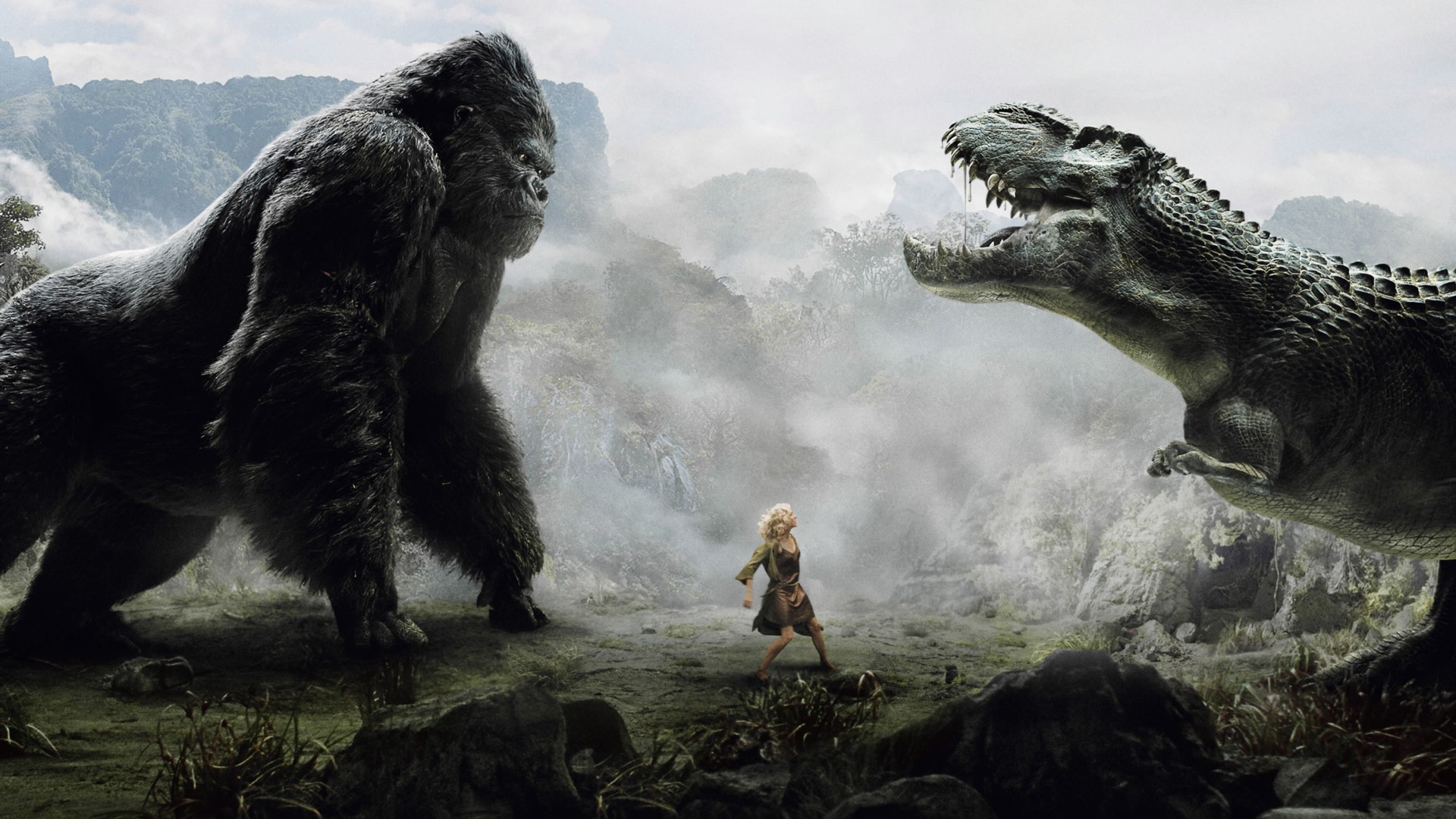 General 1920x1080 movies King Kong dinosaurs creature 2005 (Year) digital art