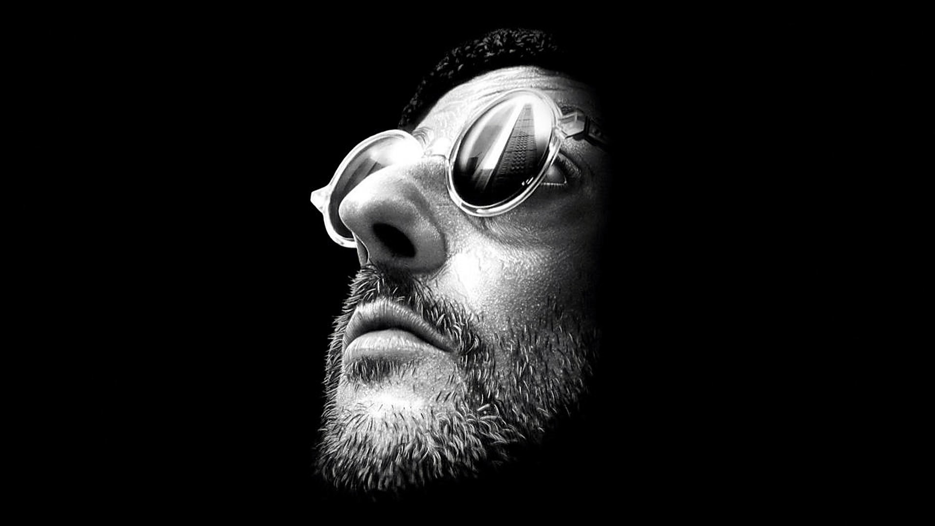 People 1920x1080 Leon: The Professional movies Jean Reno monochrome 1994 (Year) men face sunglasses