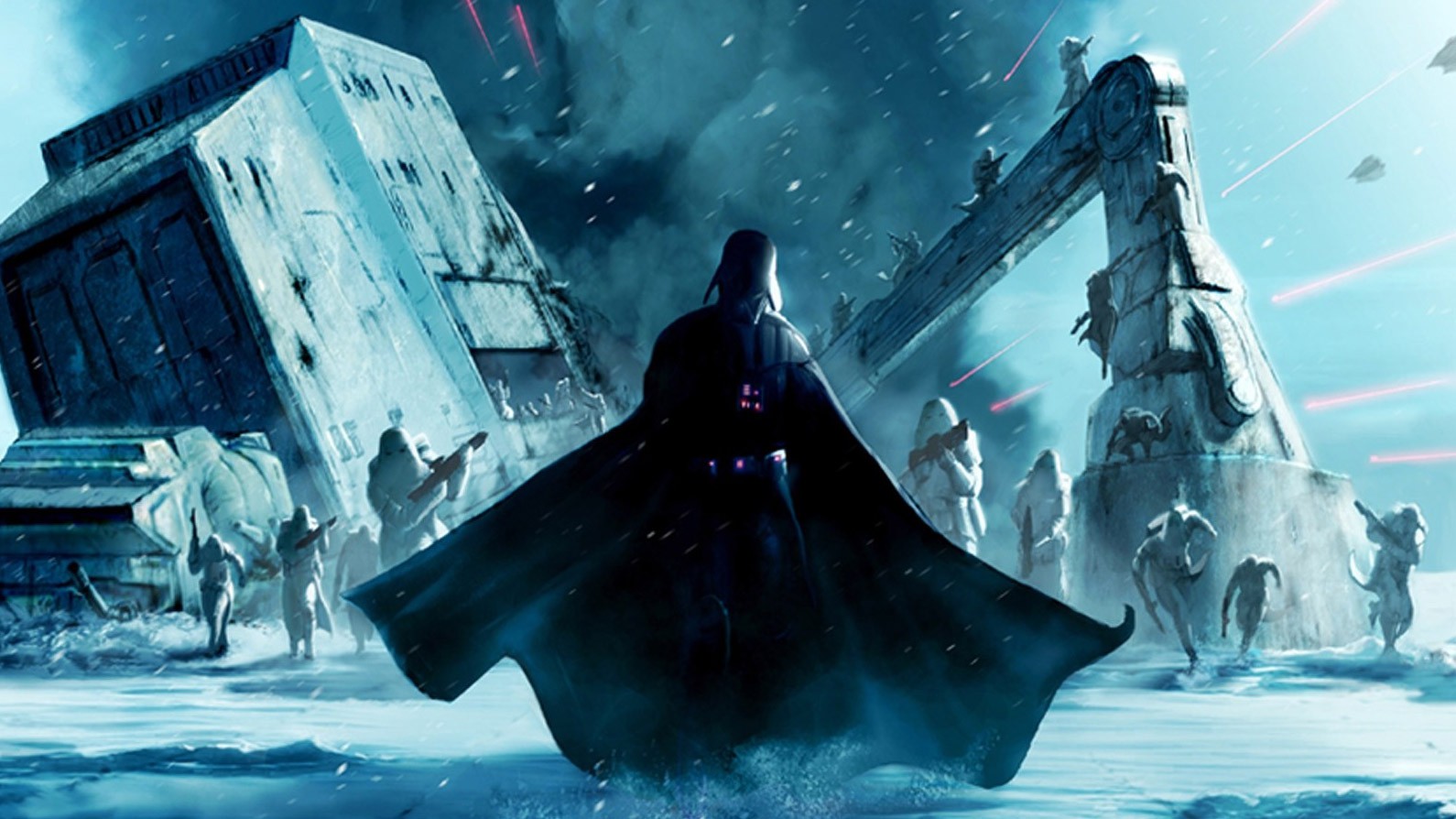 General 1590x894 Star Wars Darth Vader Imperial Forces Sith snow artwork Star Wars Villains Hoth battle science fiction