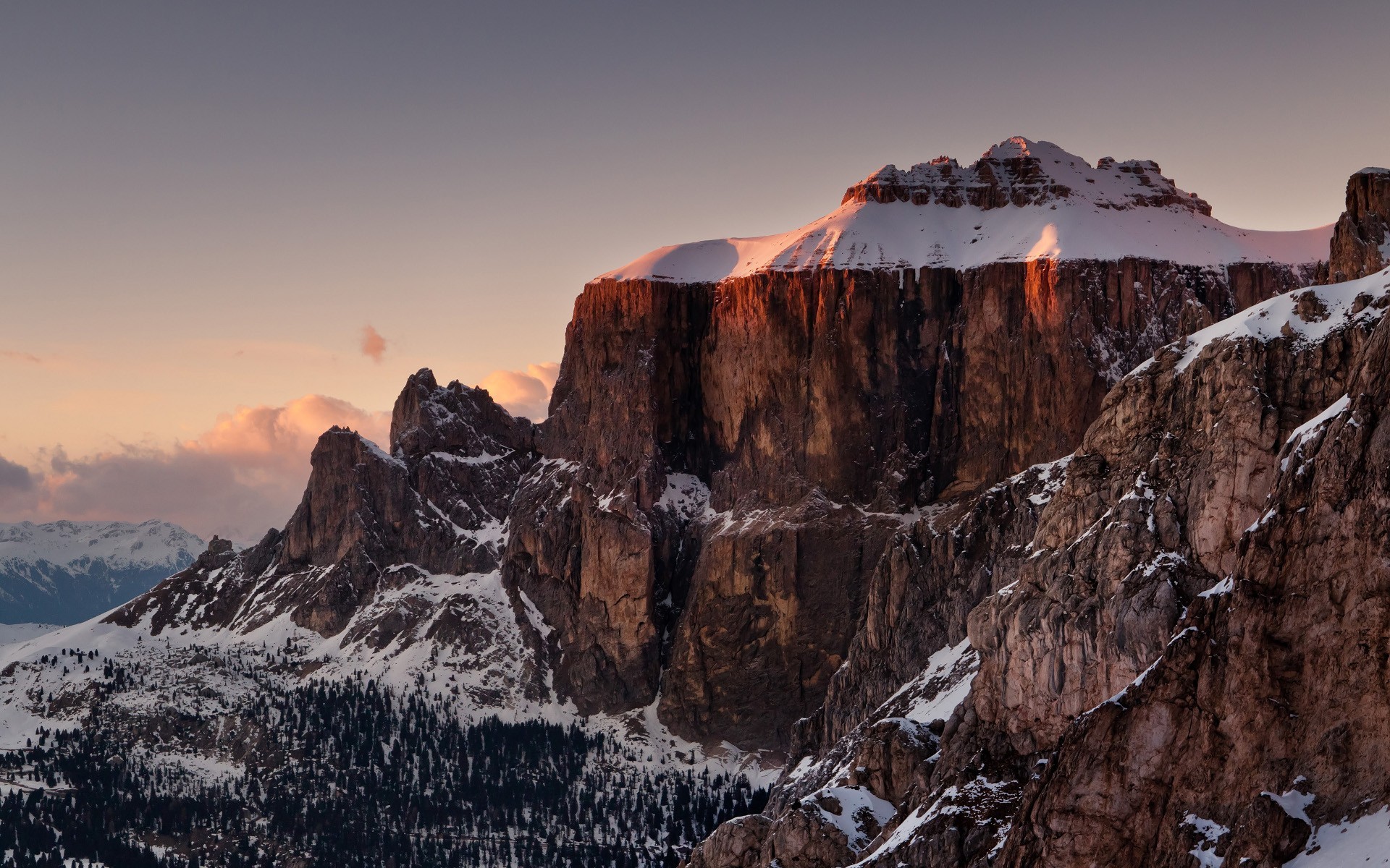 General 1920x1200 mountains landscape cliff winter Dolomites nature snow ice cold rocks outdoors