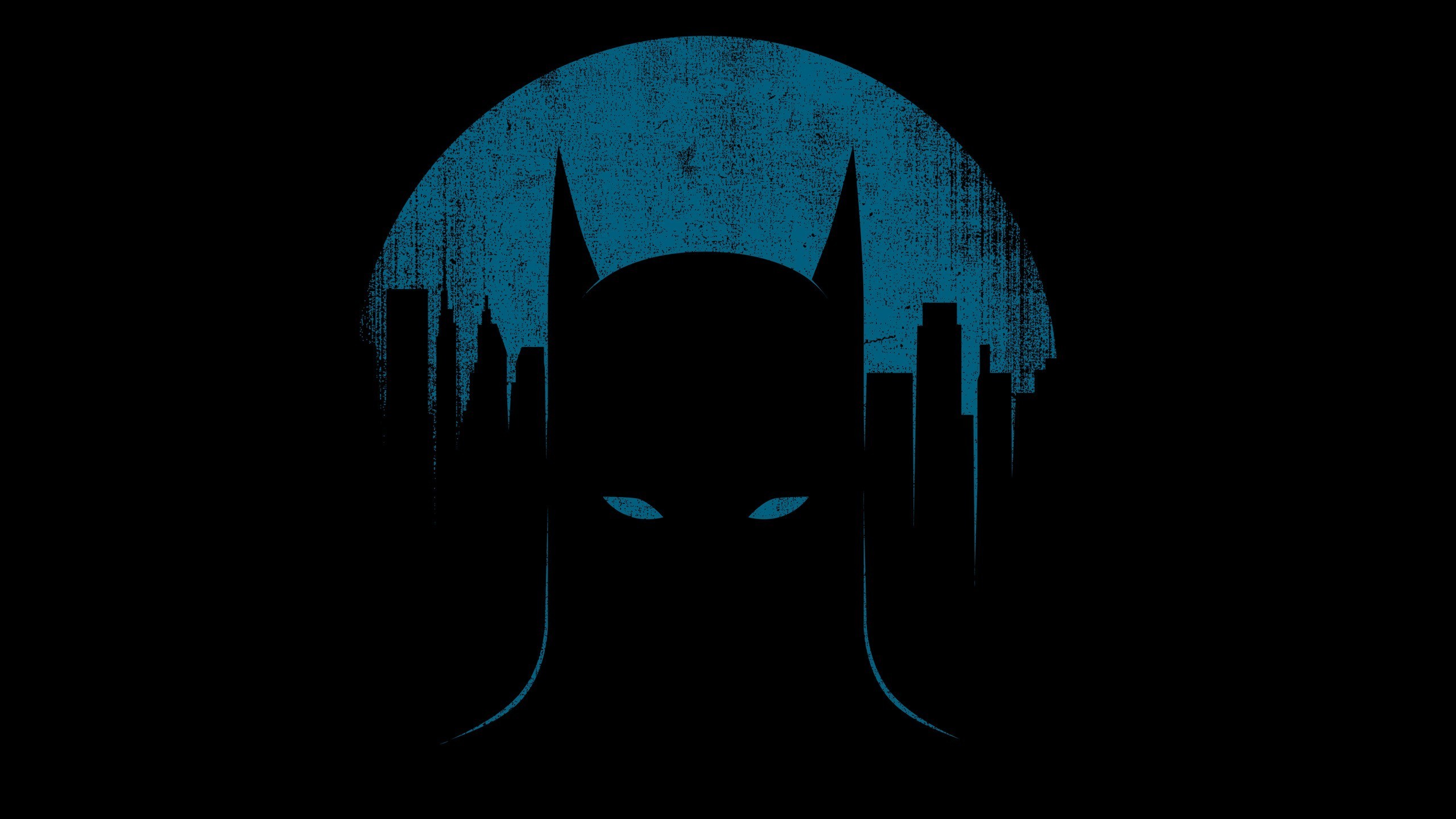 General 2560x1440 Batman artwork minimalism superhero black background comic art