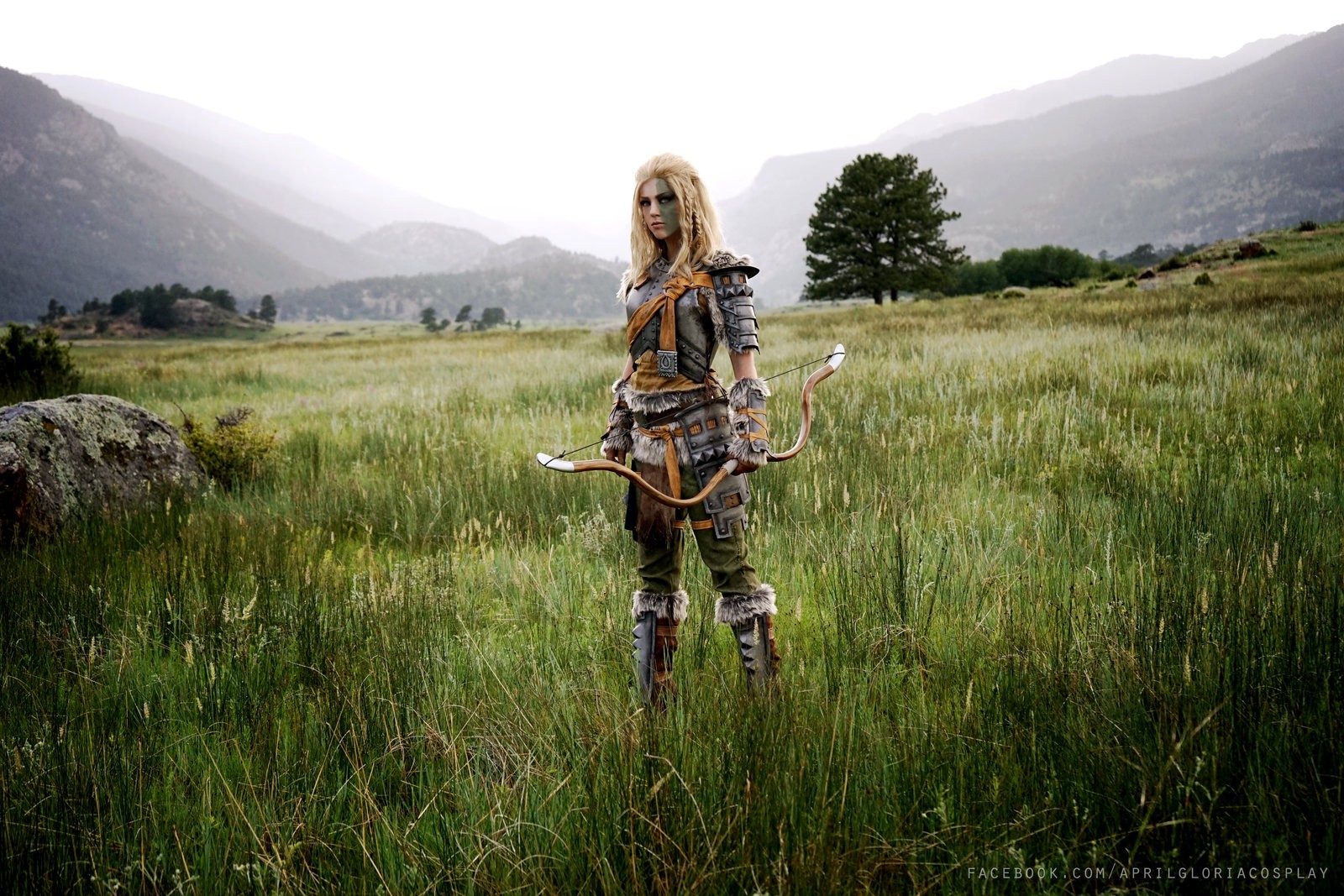 People 1600x1067 women cosplay long hair The Elder Scrolls V: Skyrim bow armor nature girl in armor armored woman video game girls model fantasy girl landscape women outdoors outdoors face paint blonde video games PC gaming