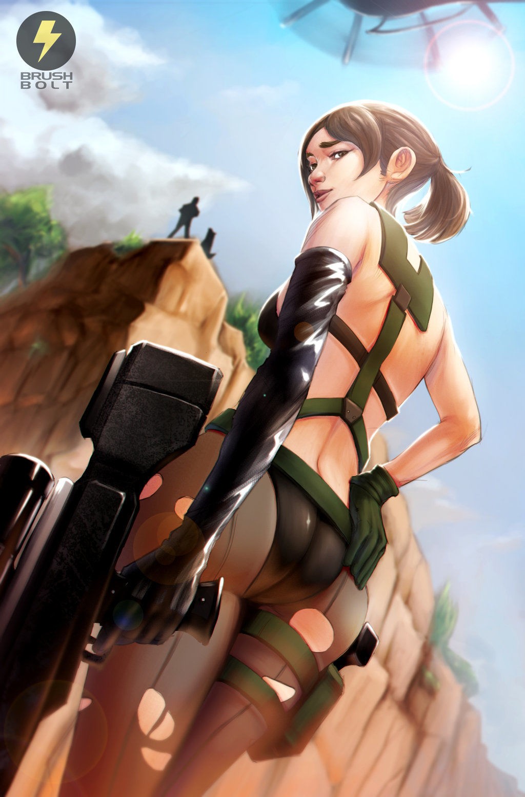 Anime 1024x1553 Quiet (metal gear) Metal Gear Solid Metal Gear Solid V: The Phantom Pain ass fan art video game girls video game characters