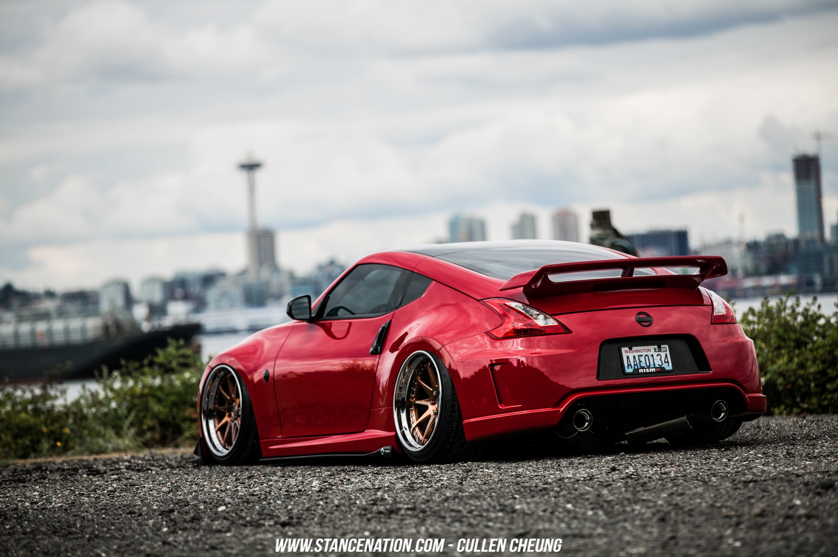 General 1680x1118 red cars vehicle StanceNation numbers Nissan Fairlady Z Nissan Nissan 370Z watermarked car Japanese cars