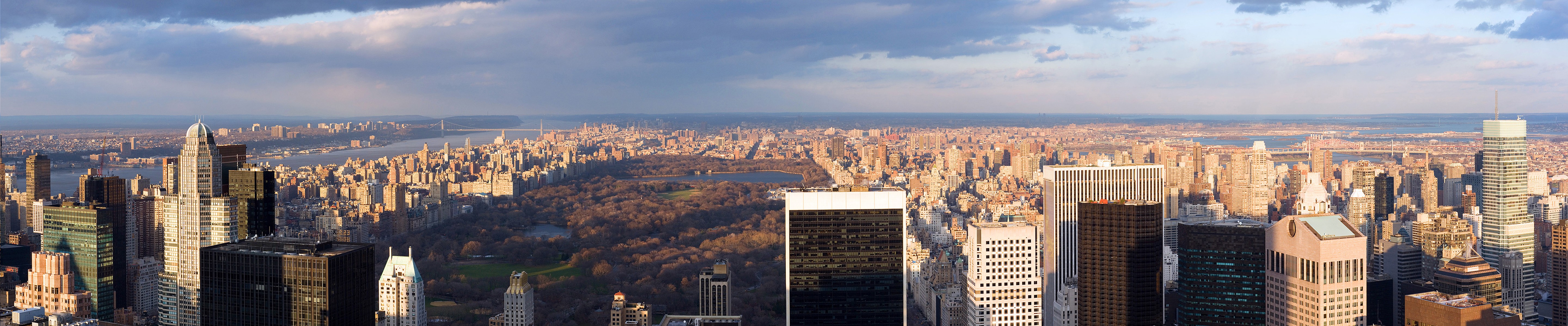 General 5760x1200 New York City triple screen Central Park wide angle cityscape Manhattan USA panorama