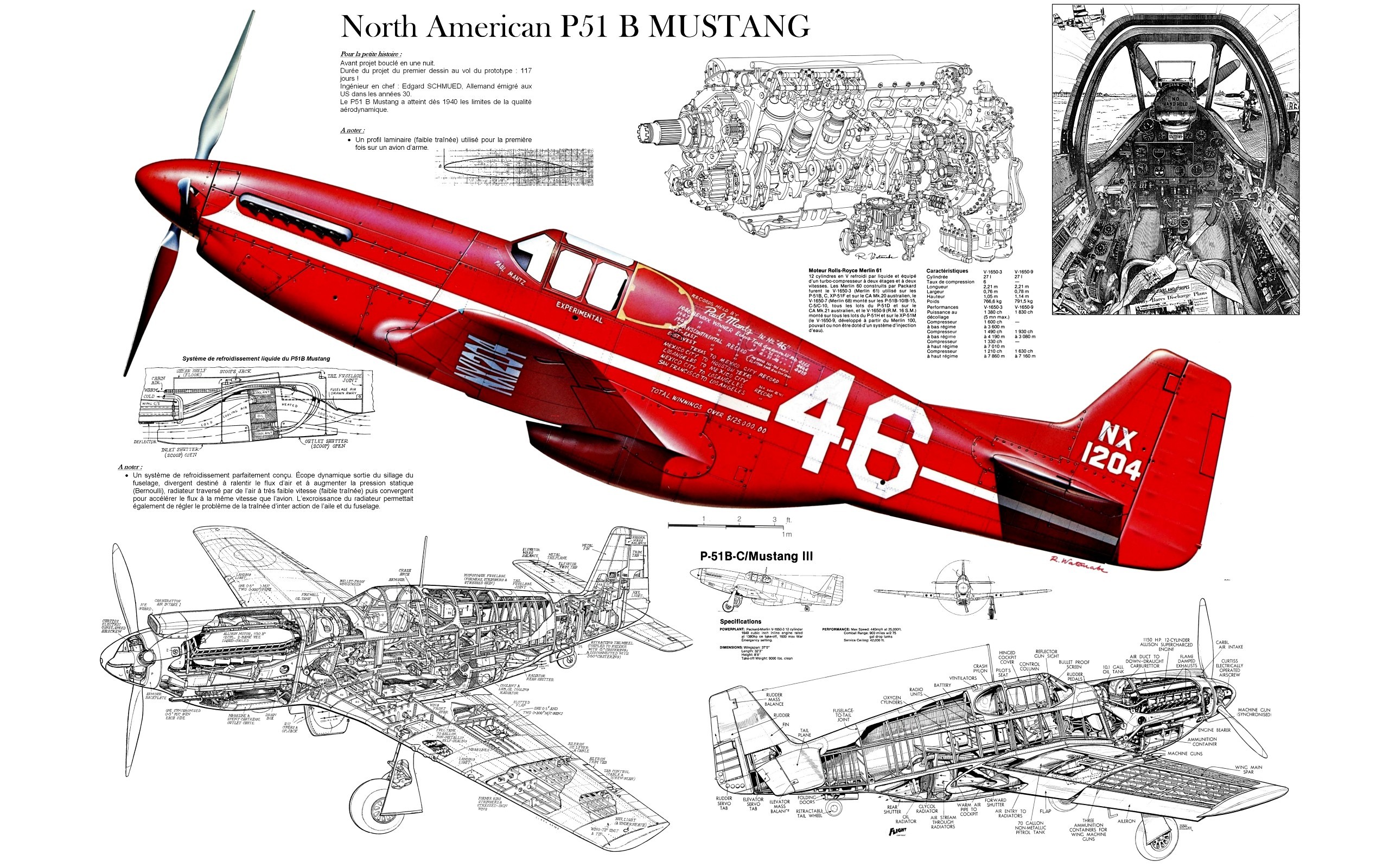 General 2560x1600 digital art North American P-51 Mustang sketches airplane cockpit aircraft blueprints numbers vehicle schematic