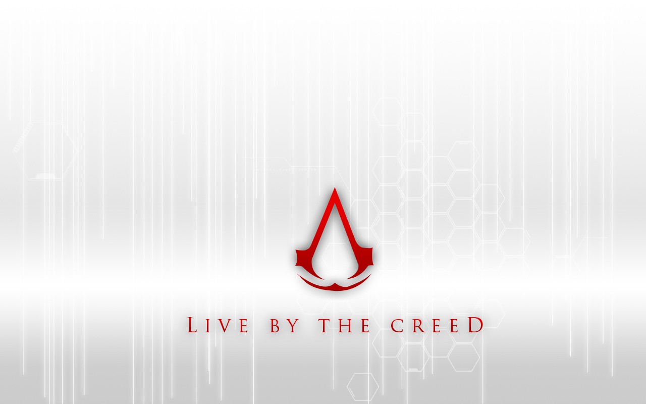 General 1280x800 Assassin's Creed minimalism video games white background PC gaming logo simple background