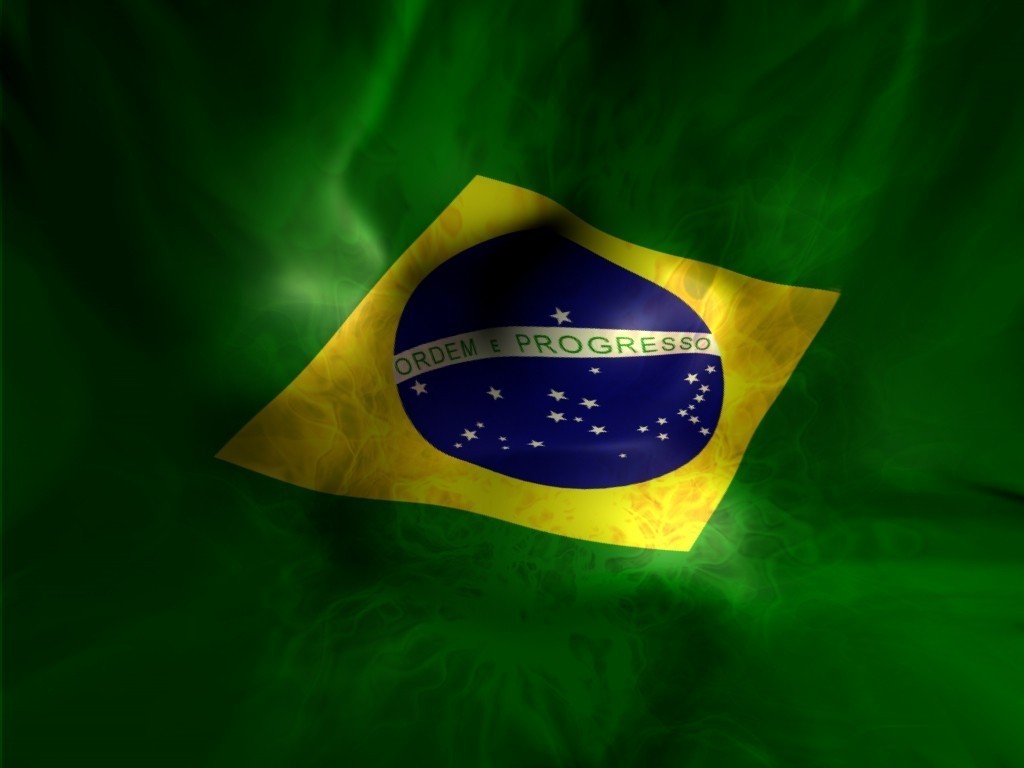 General 1024x768 green background Brazil flag digital art Brazilian Flag