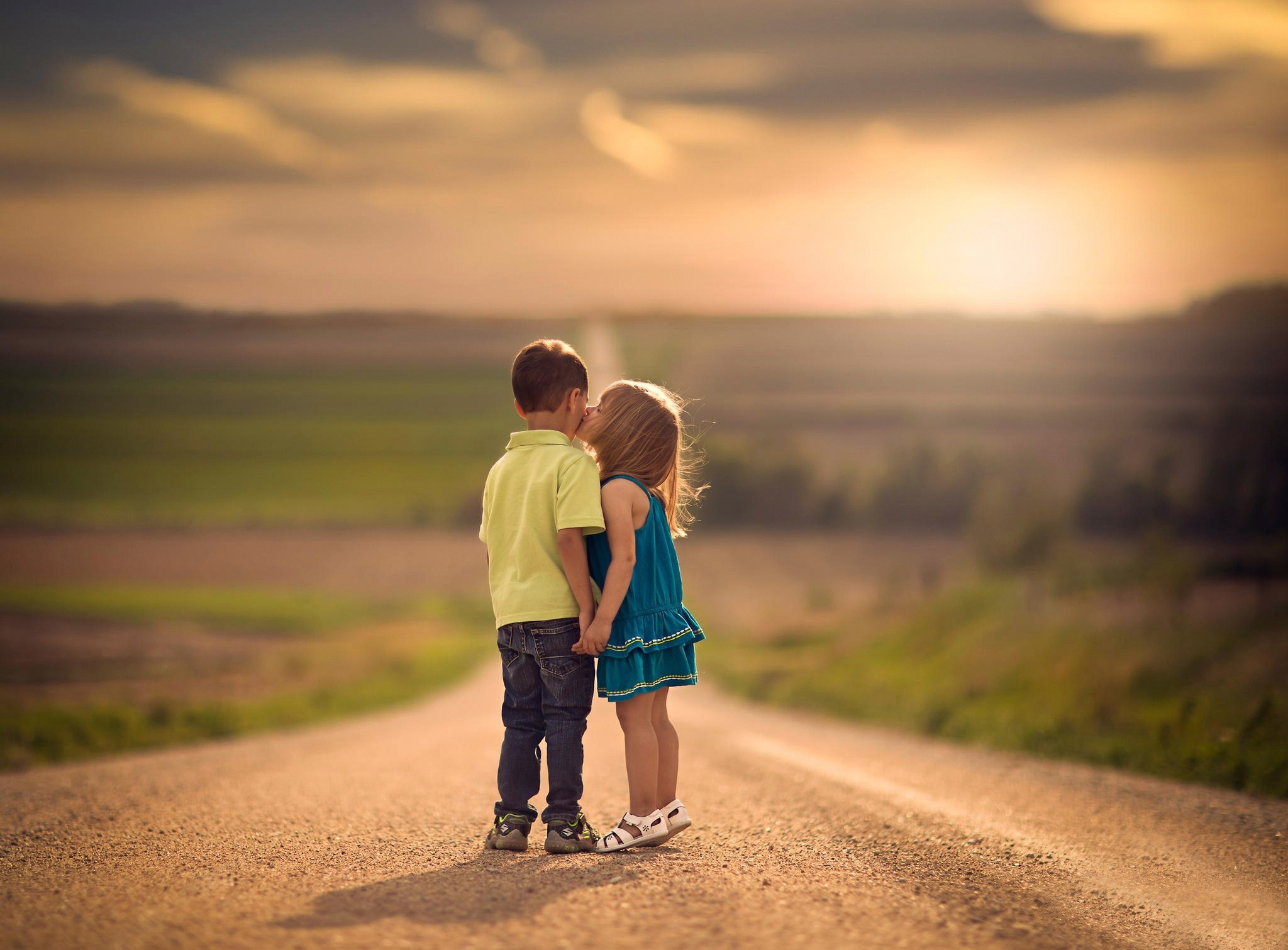 People 2048x1511 kissing children road holding hands Jake Olson outdoors