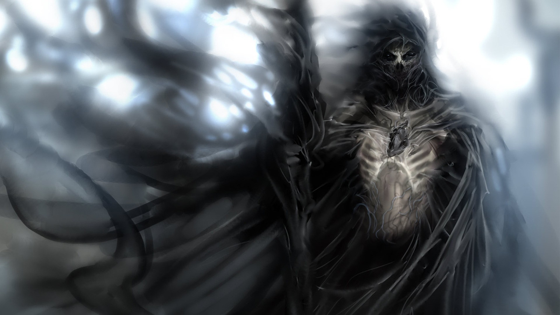 General 1920x1080 death fantasy art Grim Reaper skull dark fantasy artwork