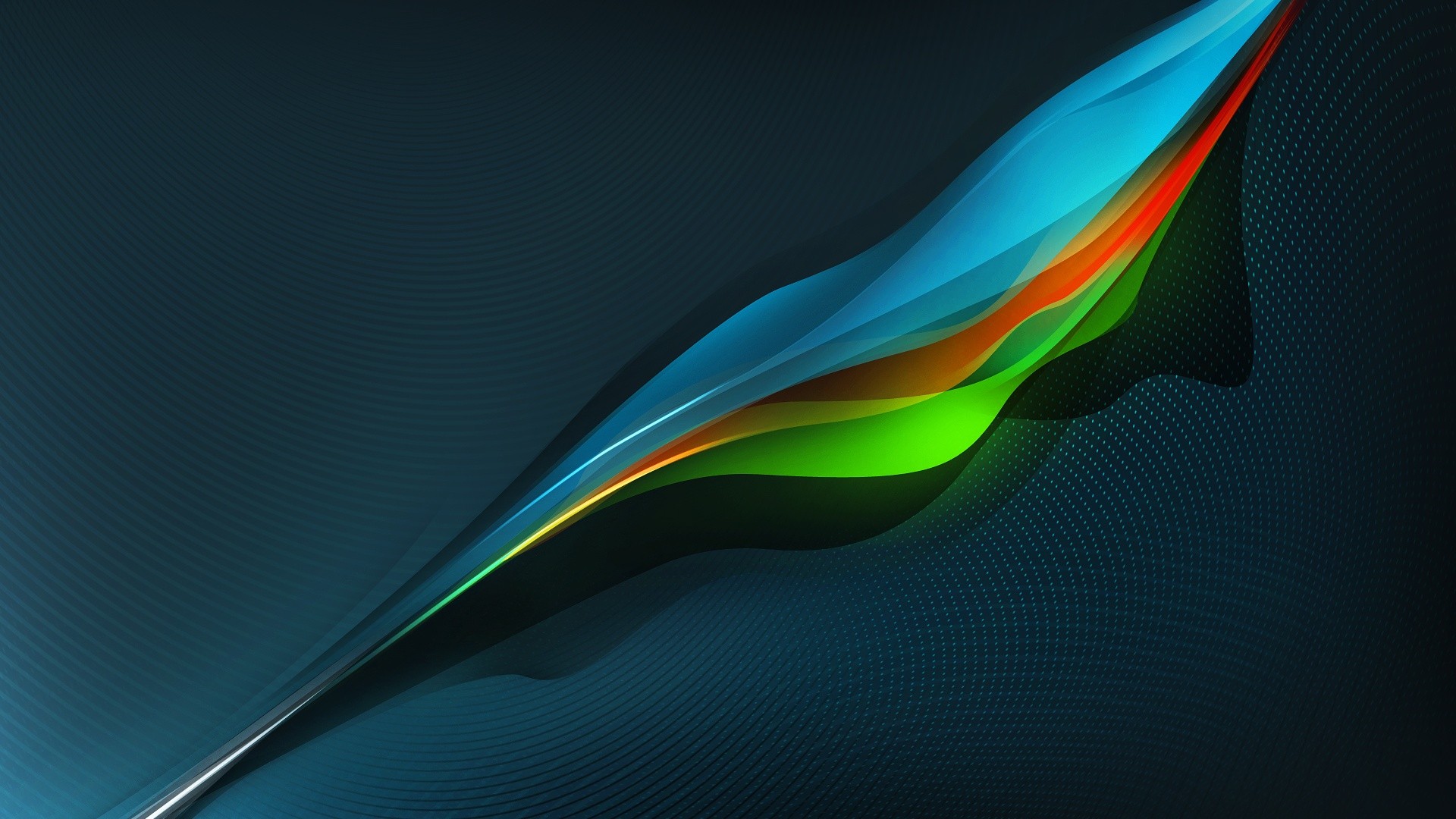 General 1920x1080 abstract shapes colorful digital art lines CGI waveforms