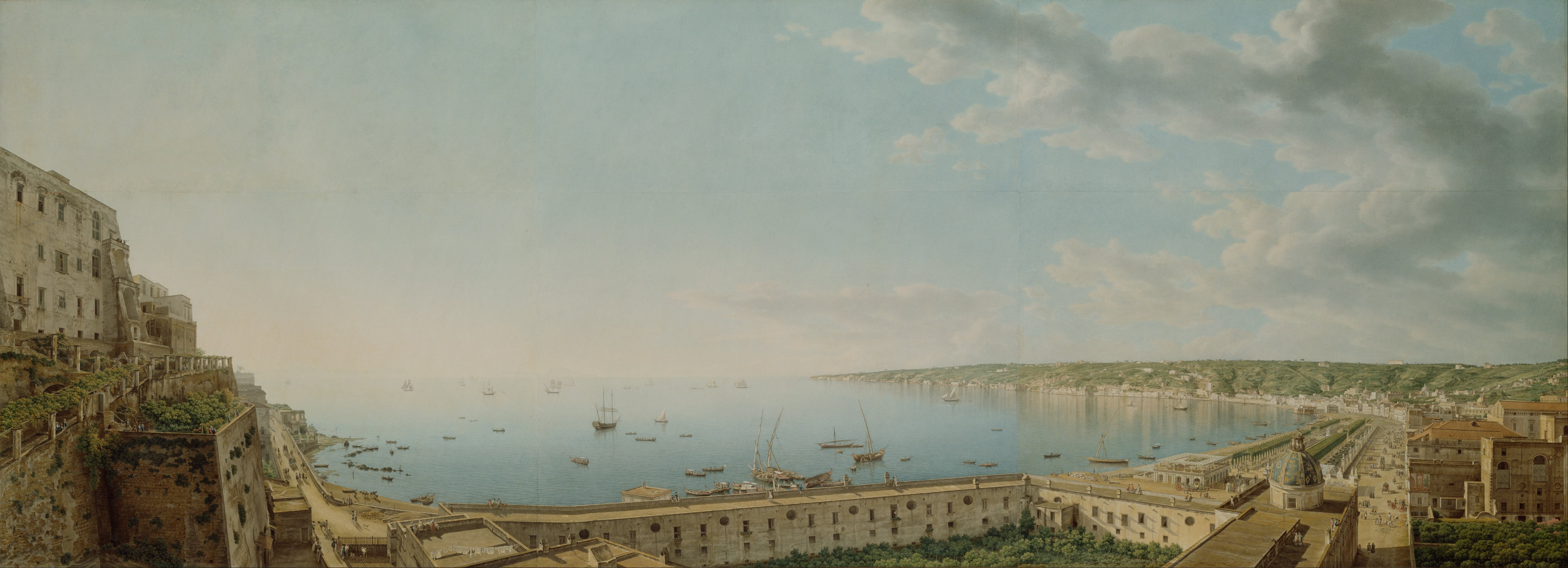 General 6215x2251 painting classic art Naples landscape coast Italy