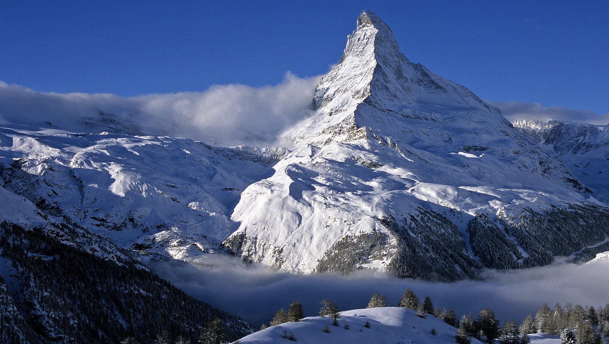General 2000x1132 landscape mountains snow Matterhorn nature snowy peak snowy mountain cold ice outdoors Switzerland