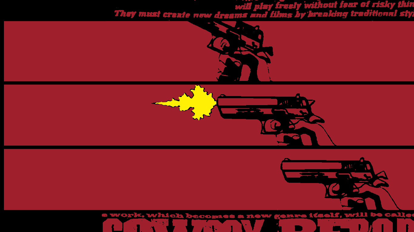 Anime 1366x768 Cowboy Bebop anime pistol gun red background weapon