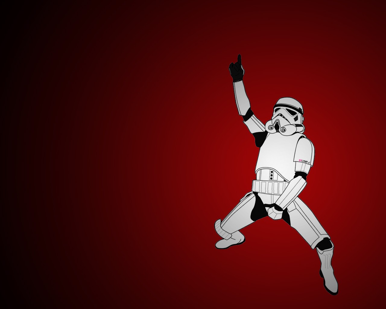 General 1280x1024 Star Wars artwork simple background red background digital art red Imperial Stormtrooper stormtrooper Star Wars Humor science fiction Imperial Forces