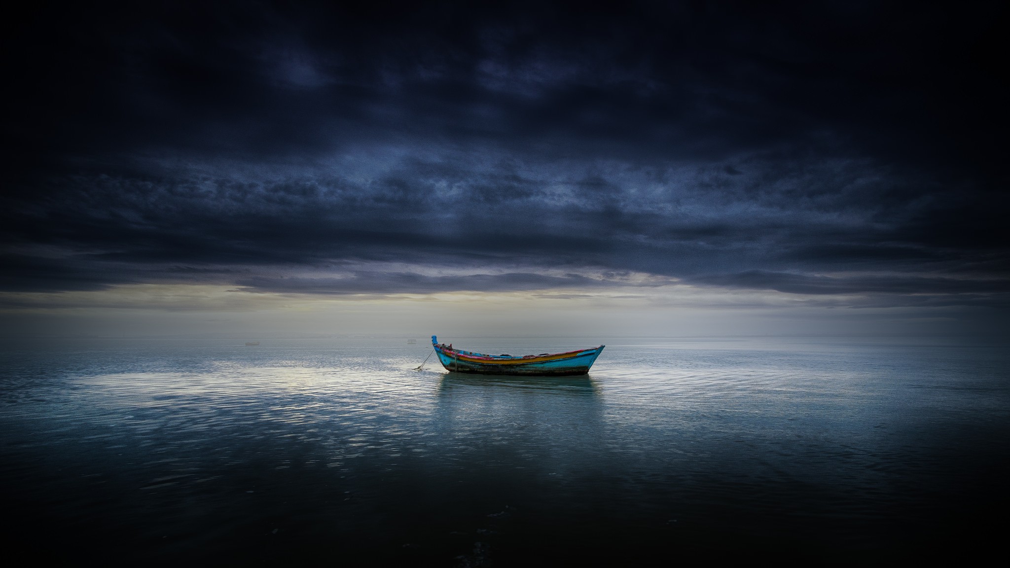 General 2048x1152 sea boat vehicle water nature sky clouds outdoors