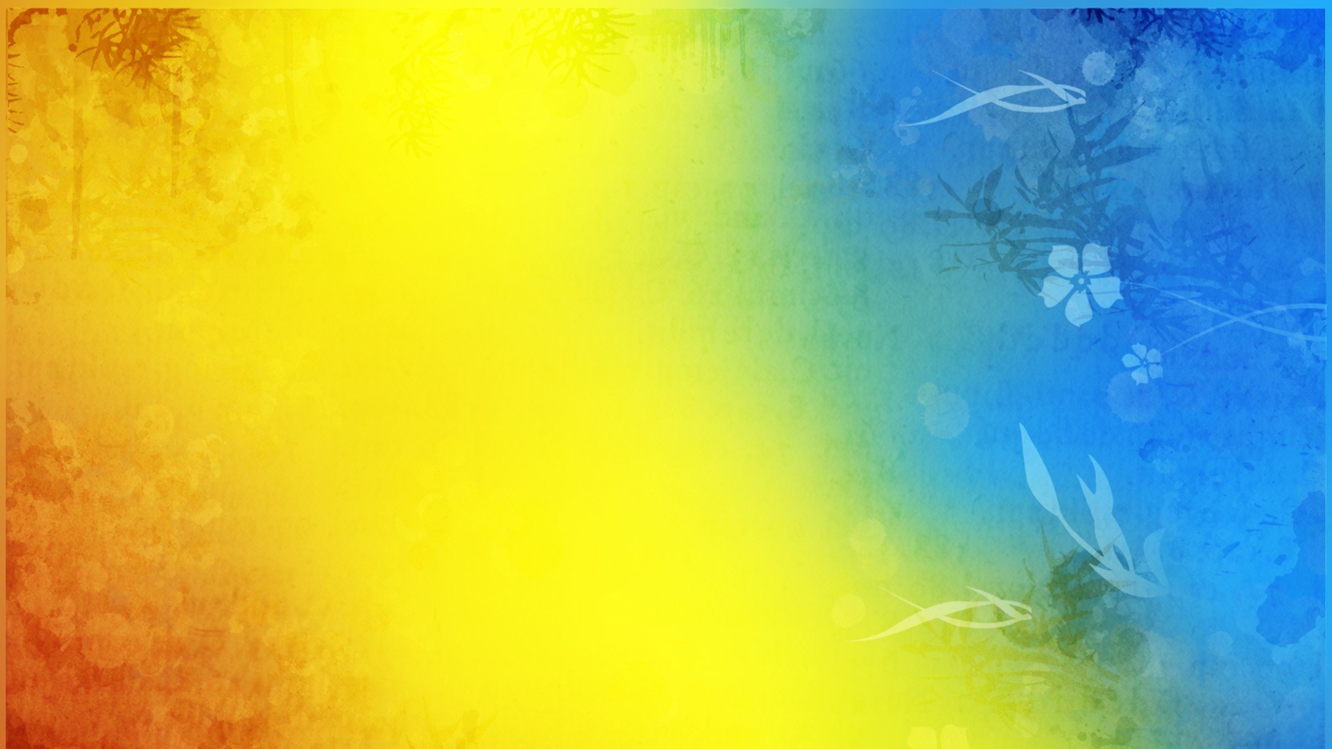General 1920x1080 abstract digital art colorful blue orange yellow