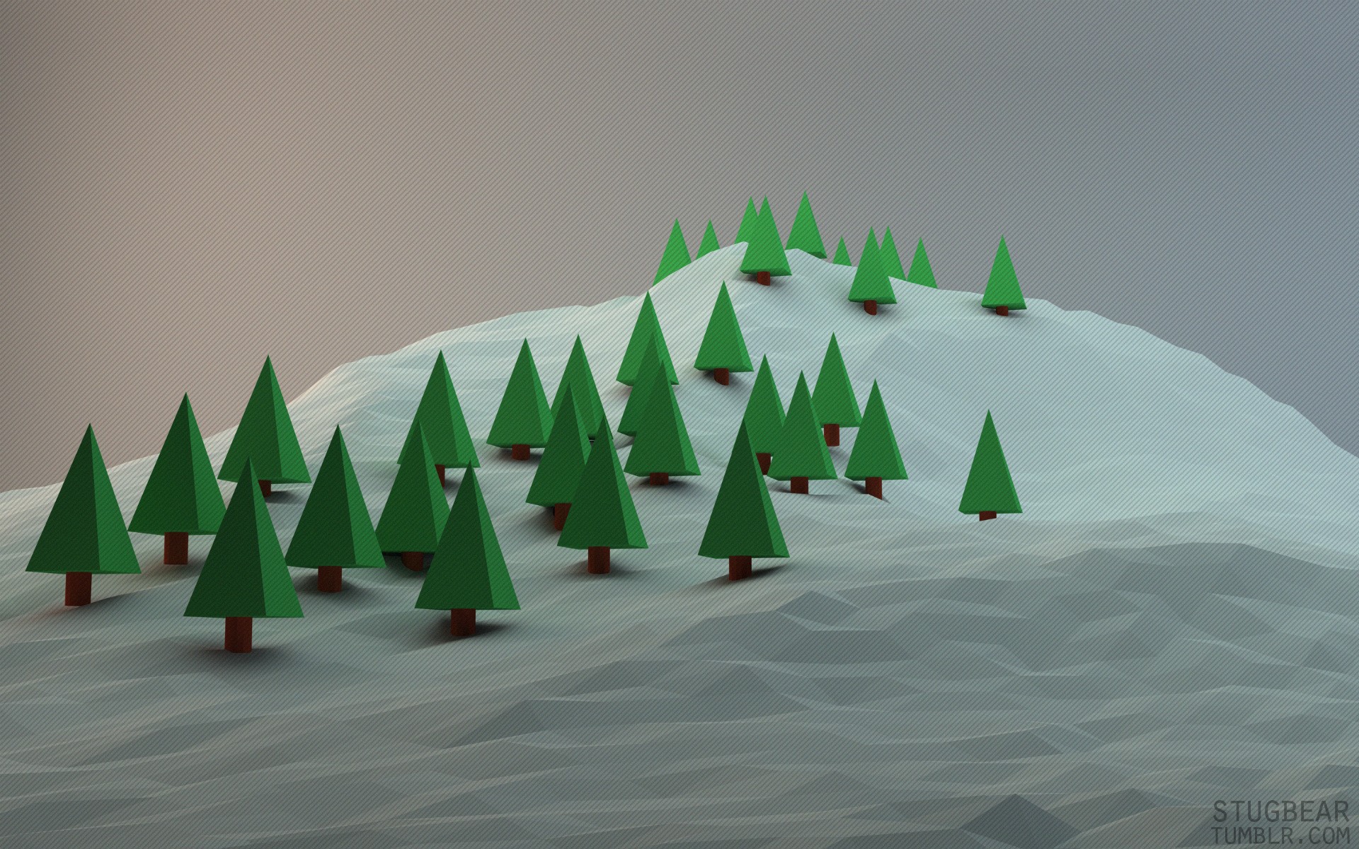 General 1920x1200 low poly simple background trees digital art
