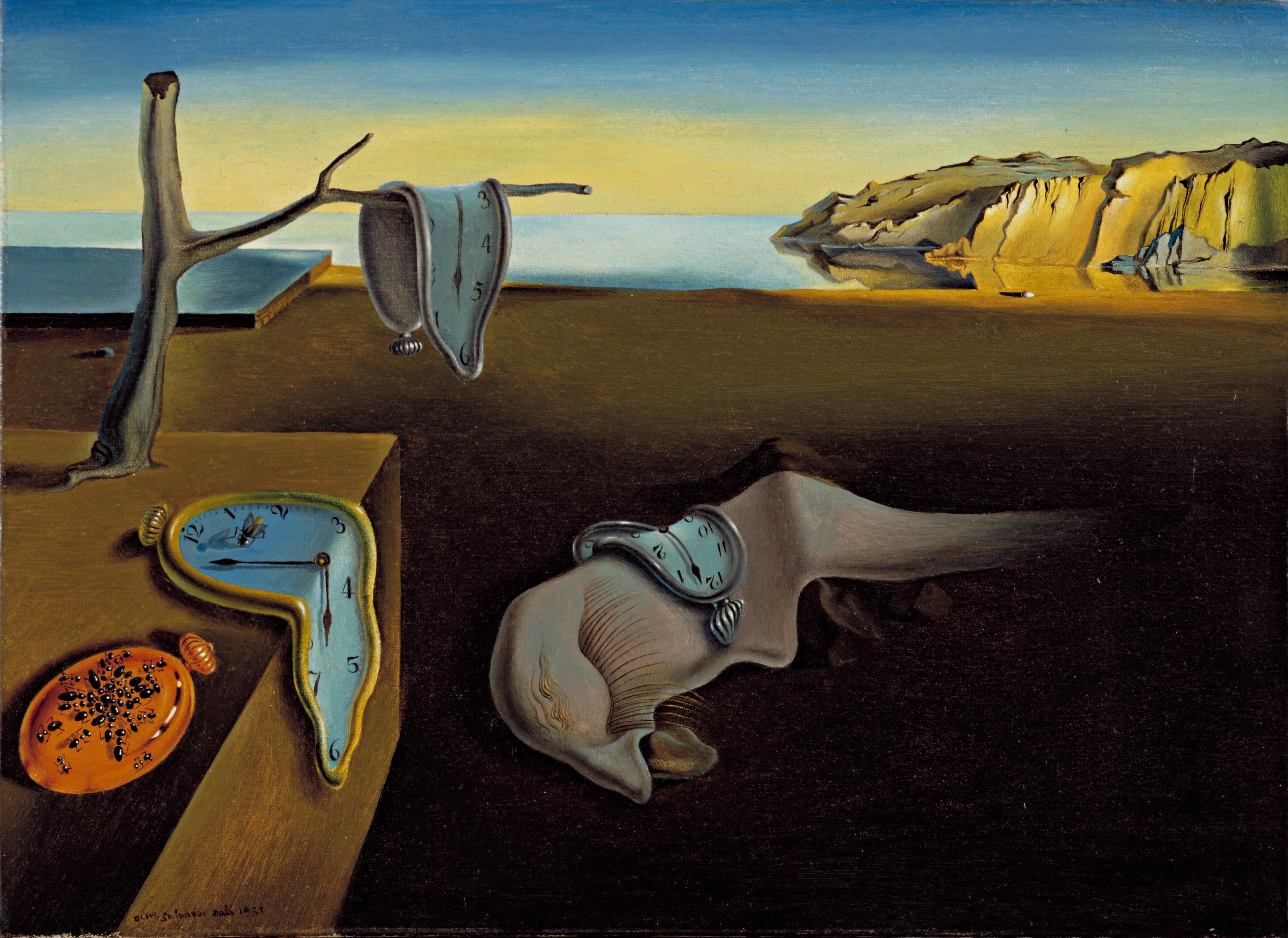 General 4414x3214 painting Salvador Dalí surreal classic art melting clocks landscape