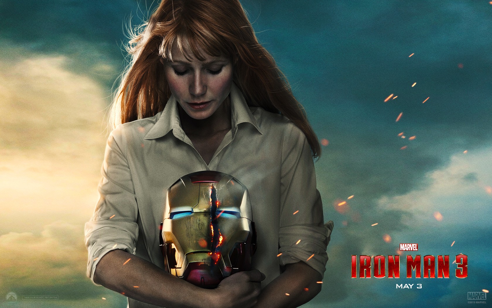 People 1680x1050 Iron Man 3 Pepper Potts helmet Gwyneth Paltrow actress movies women