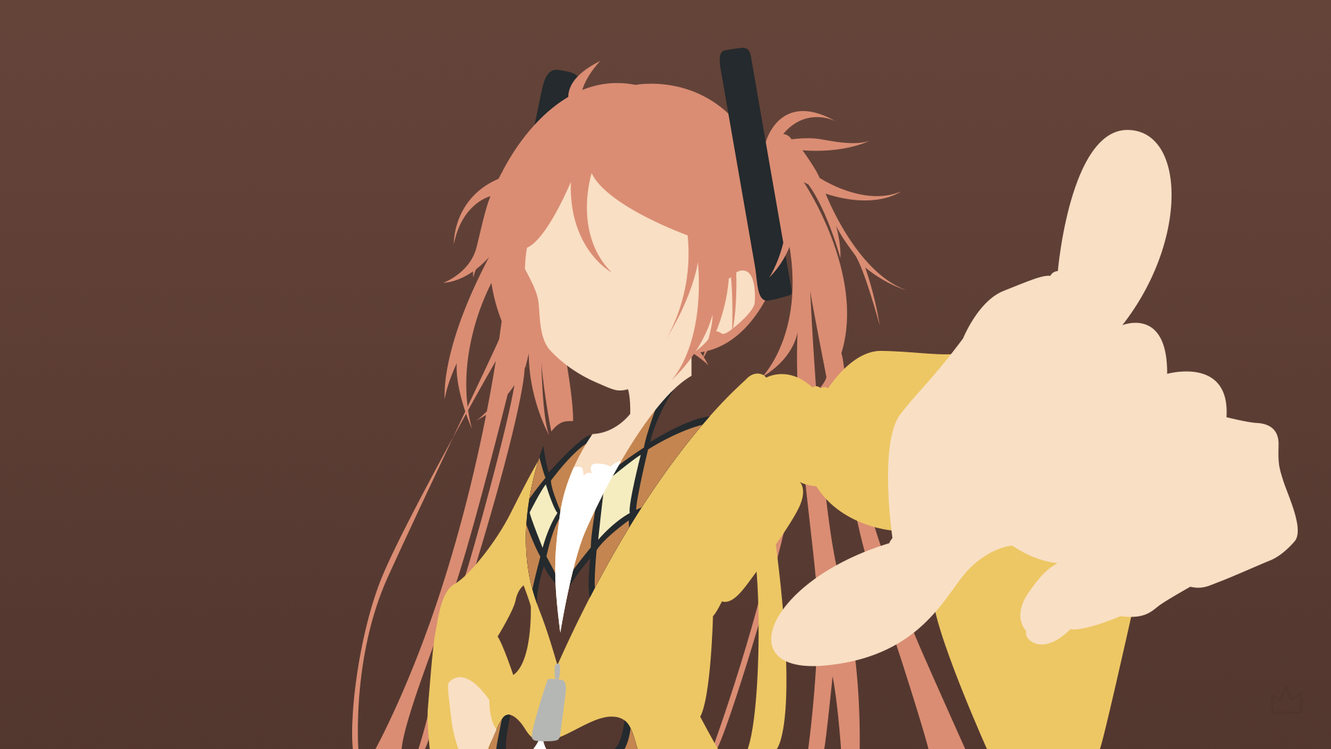 Anime 1920x1080 Aihara Enju Black Bullet minimalism anime girls anime simple background pointing at viewer finger pointing