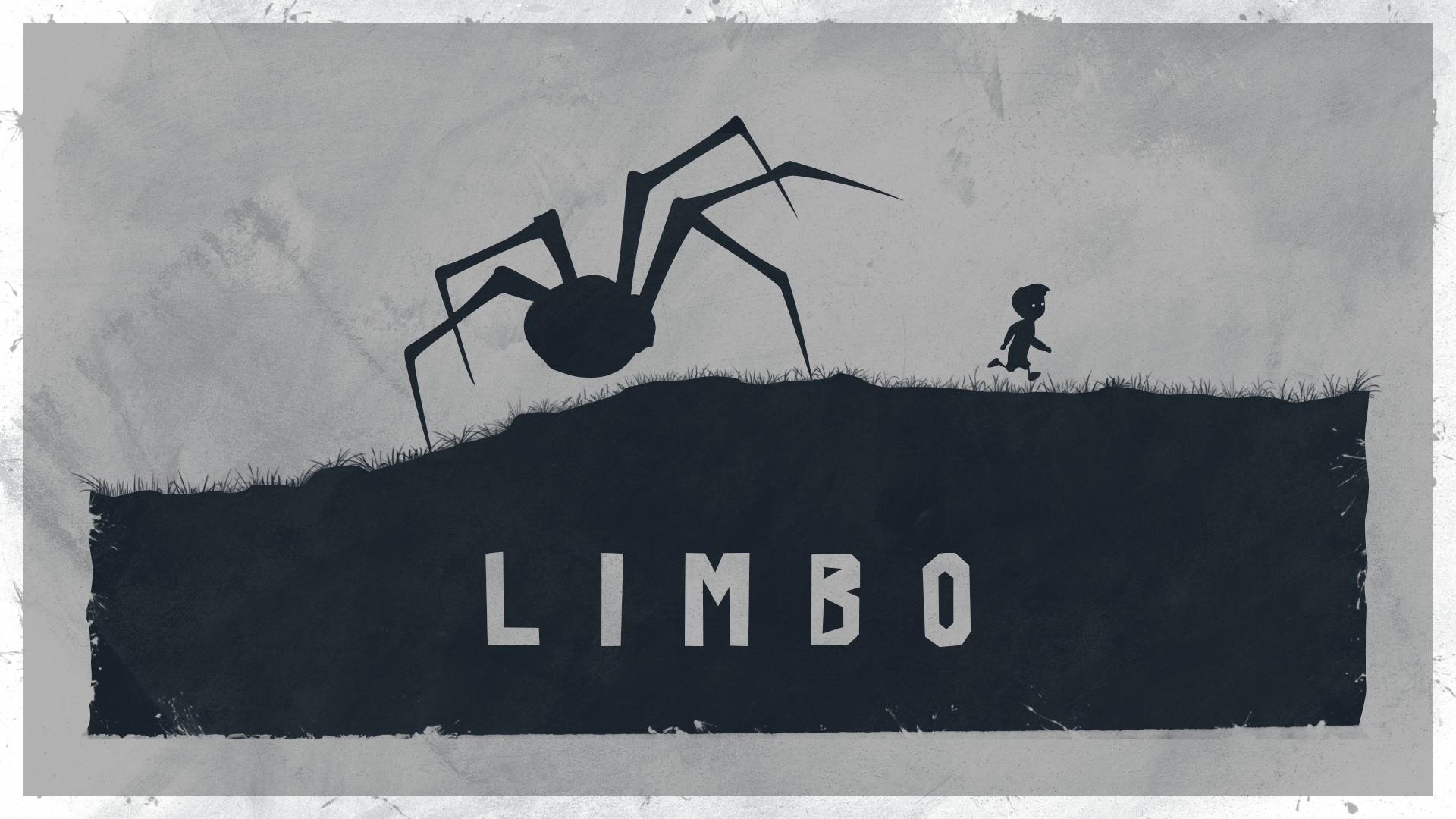 General 1920x1080 video games minimalism Limbo spider Playdead photoshopped PlayStation video game art gray gray background