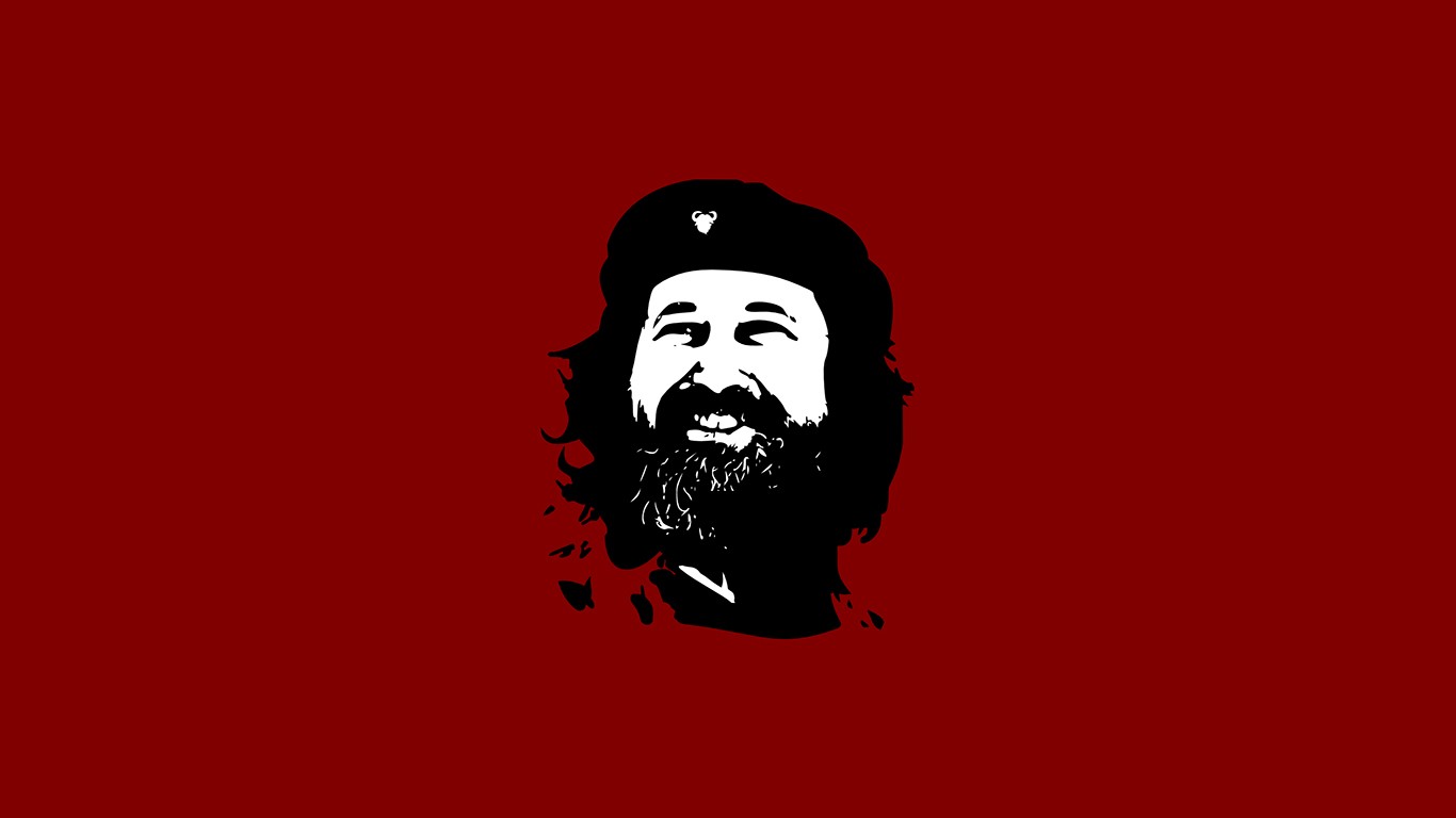 General 1366x768 GNU Richard Stallman Linux red humor Che Guevara minimalism politics