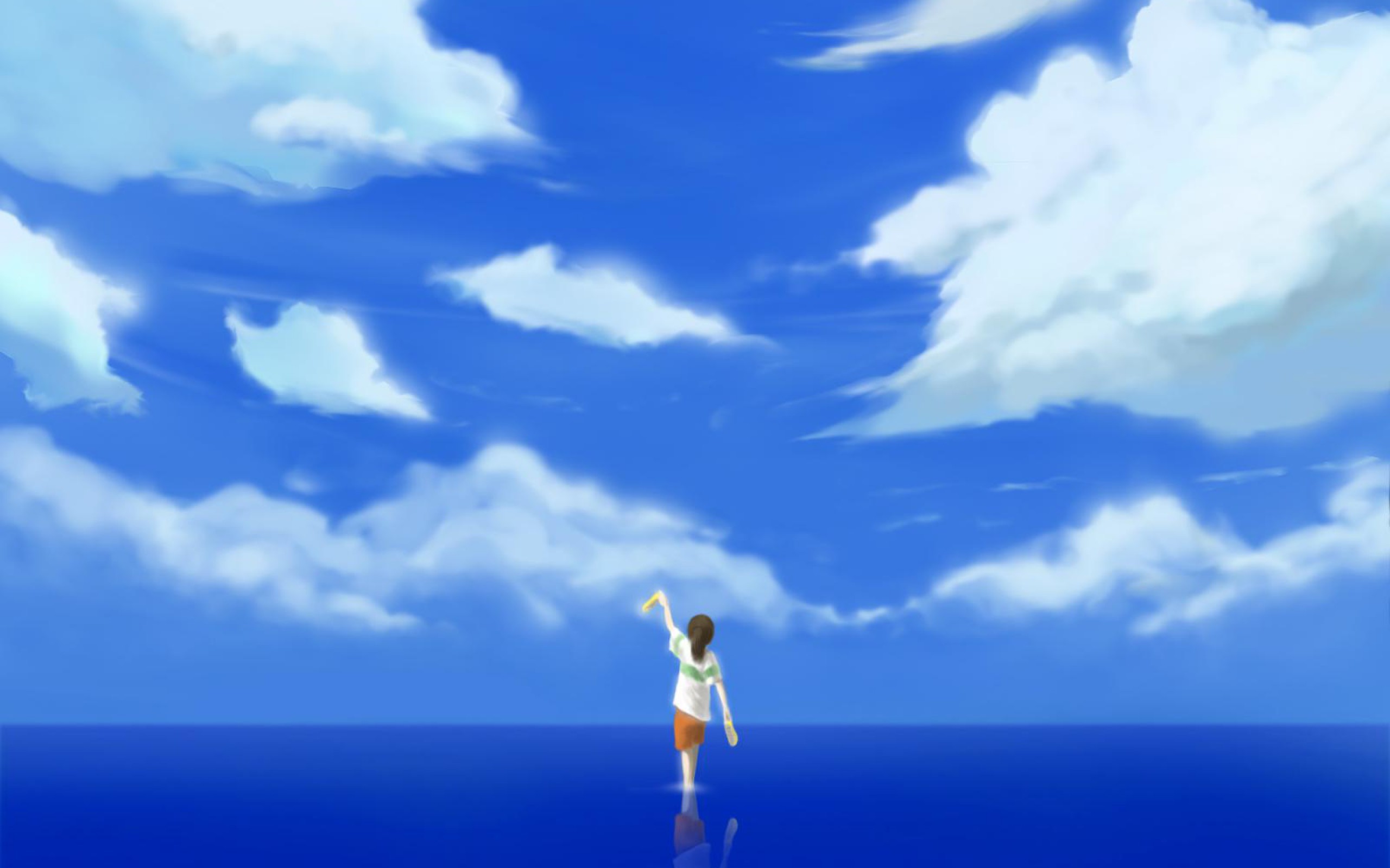 Anime 2560x1600 Studio Ghibli Spirited Away anime girls sky water clouds outdoors anime