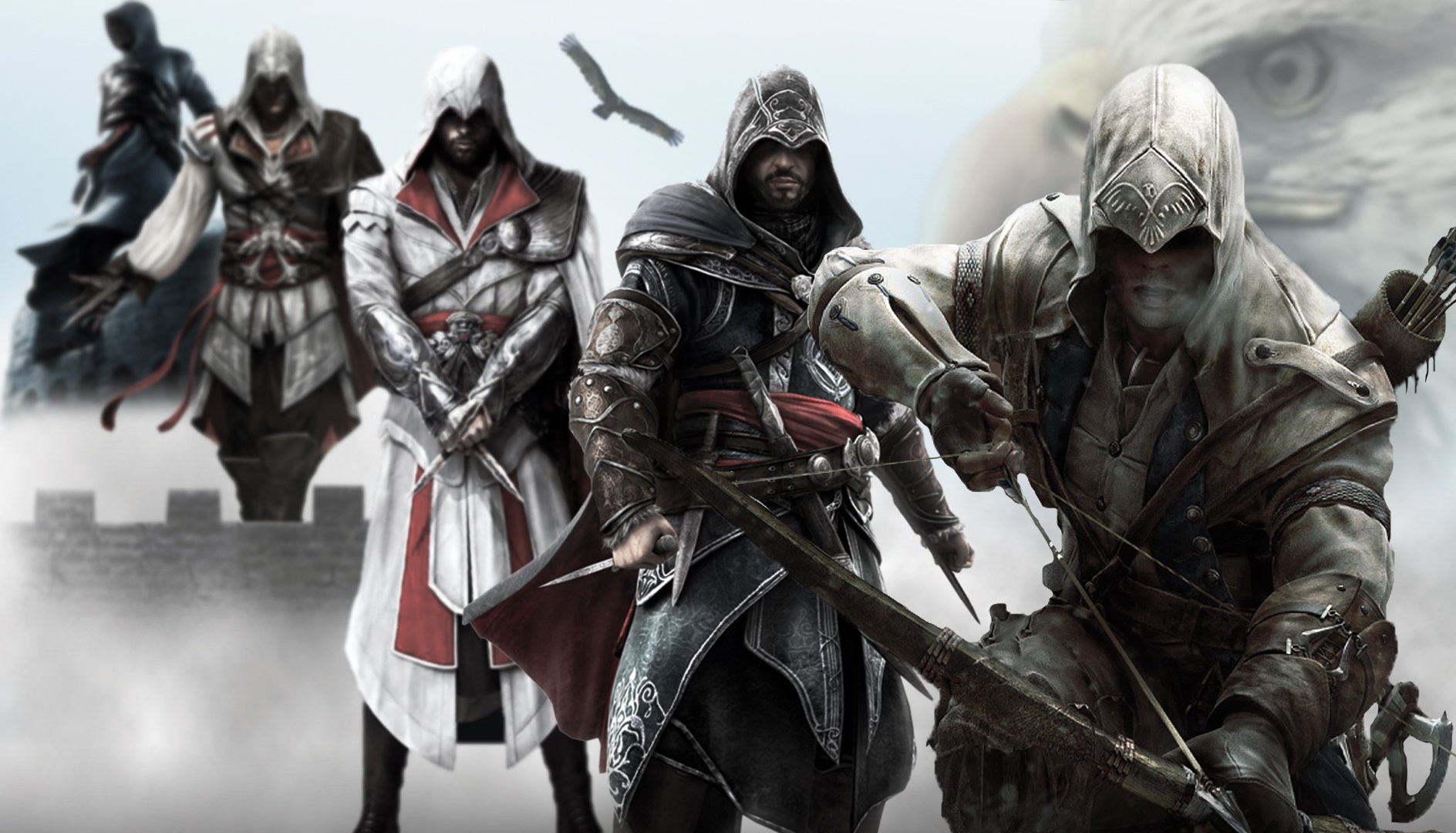 General 1888x1080 video games Assassin's Creed video game art PC gaming video game men
