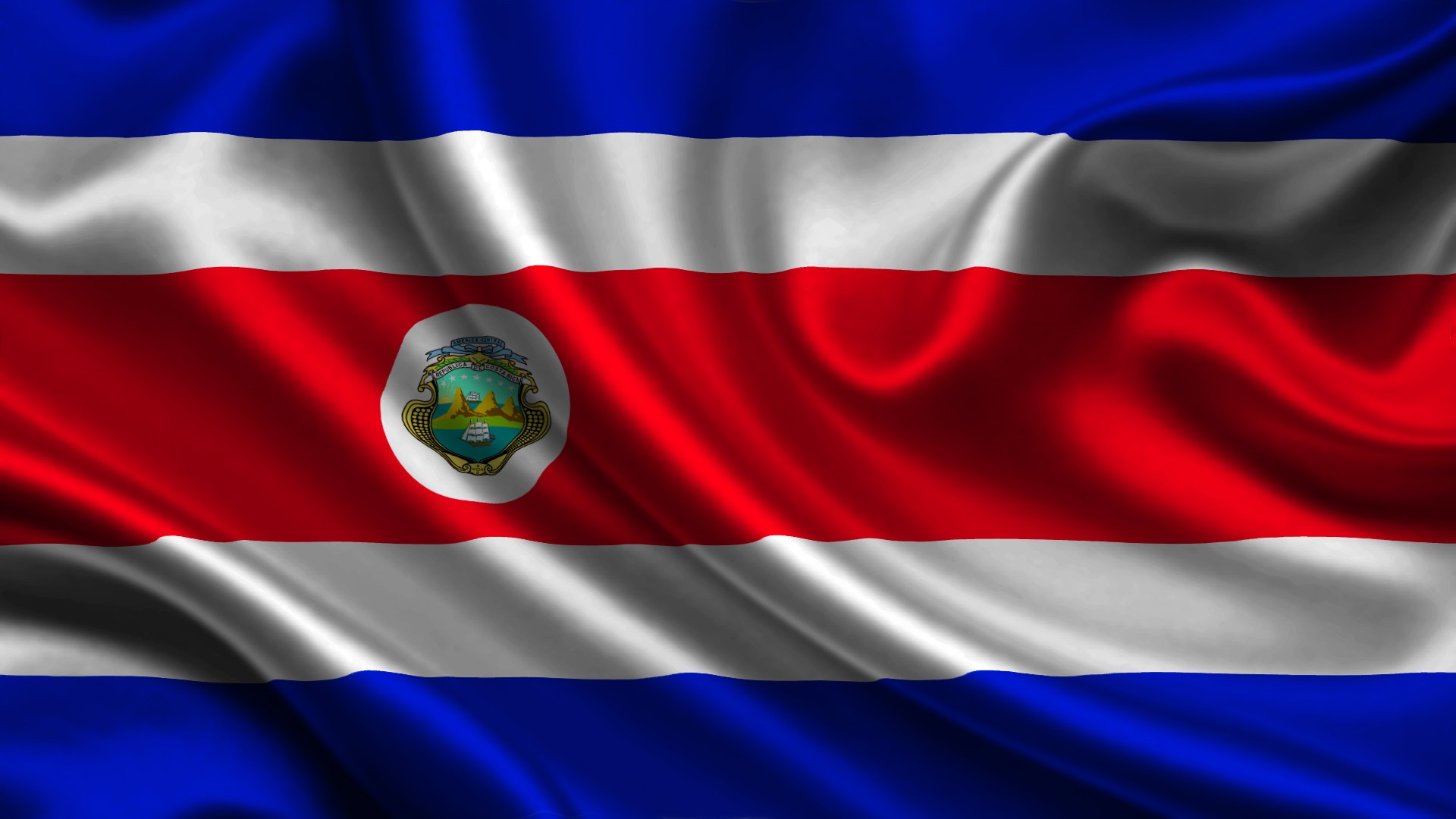 General 1920x1080 Costa Rica  flag digital art