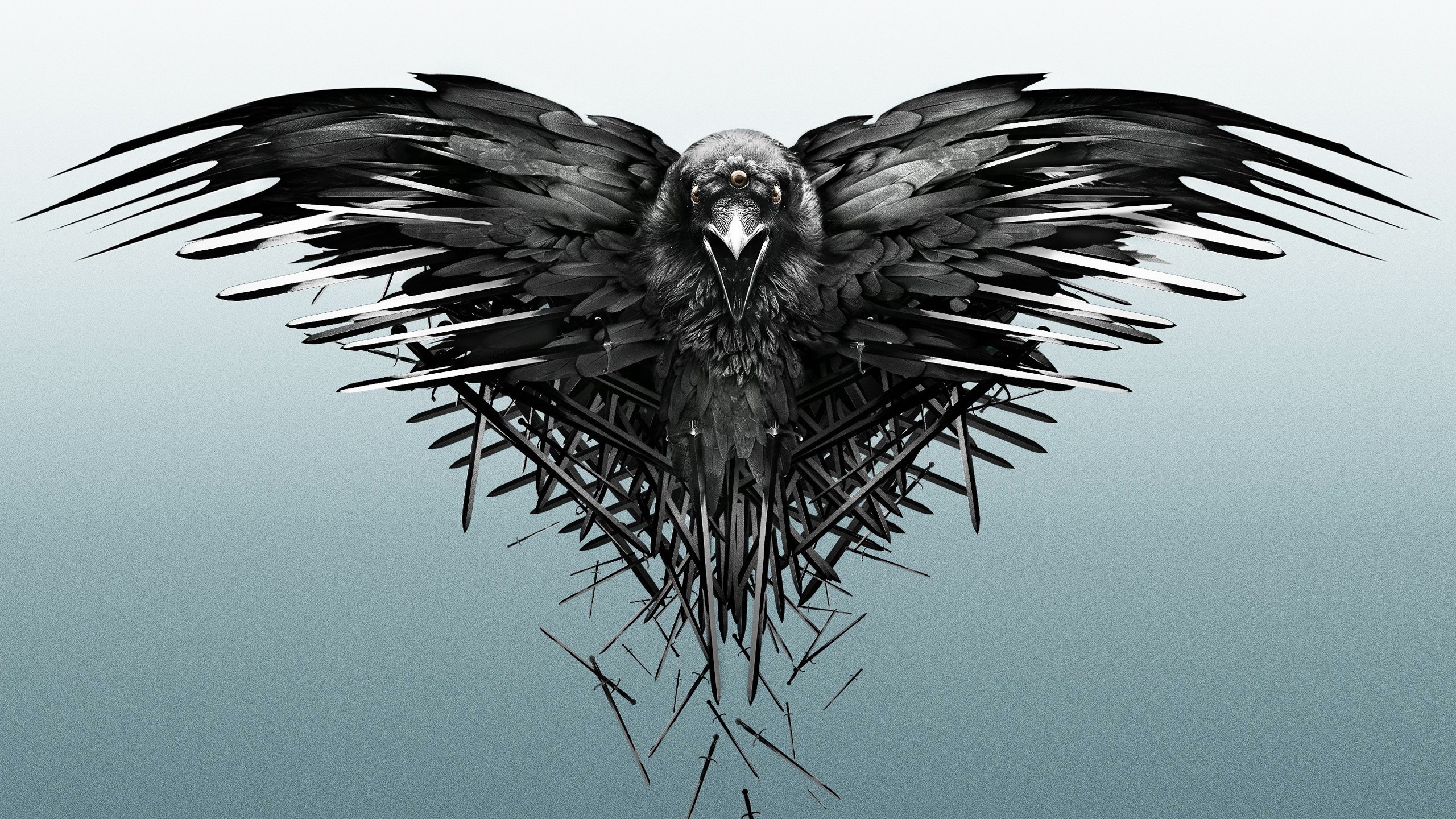 General 2560x1440 simple background Game of Thrones Three eyed crows artwork