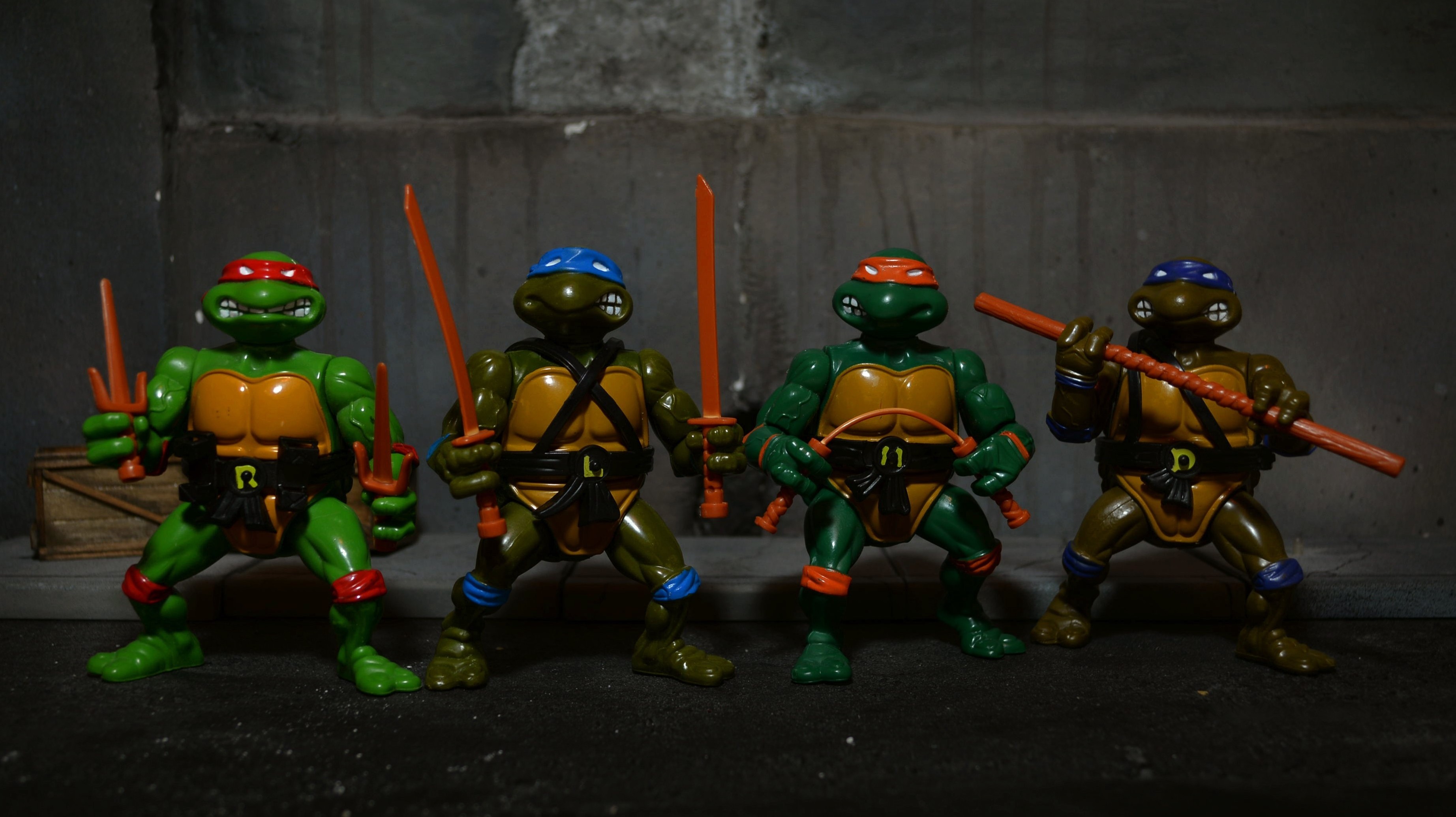 General 3688x2069 action figures Teenage Mutant Ninja Turtles toys nostalgia closeup