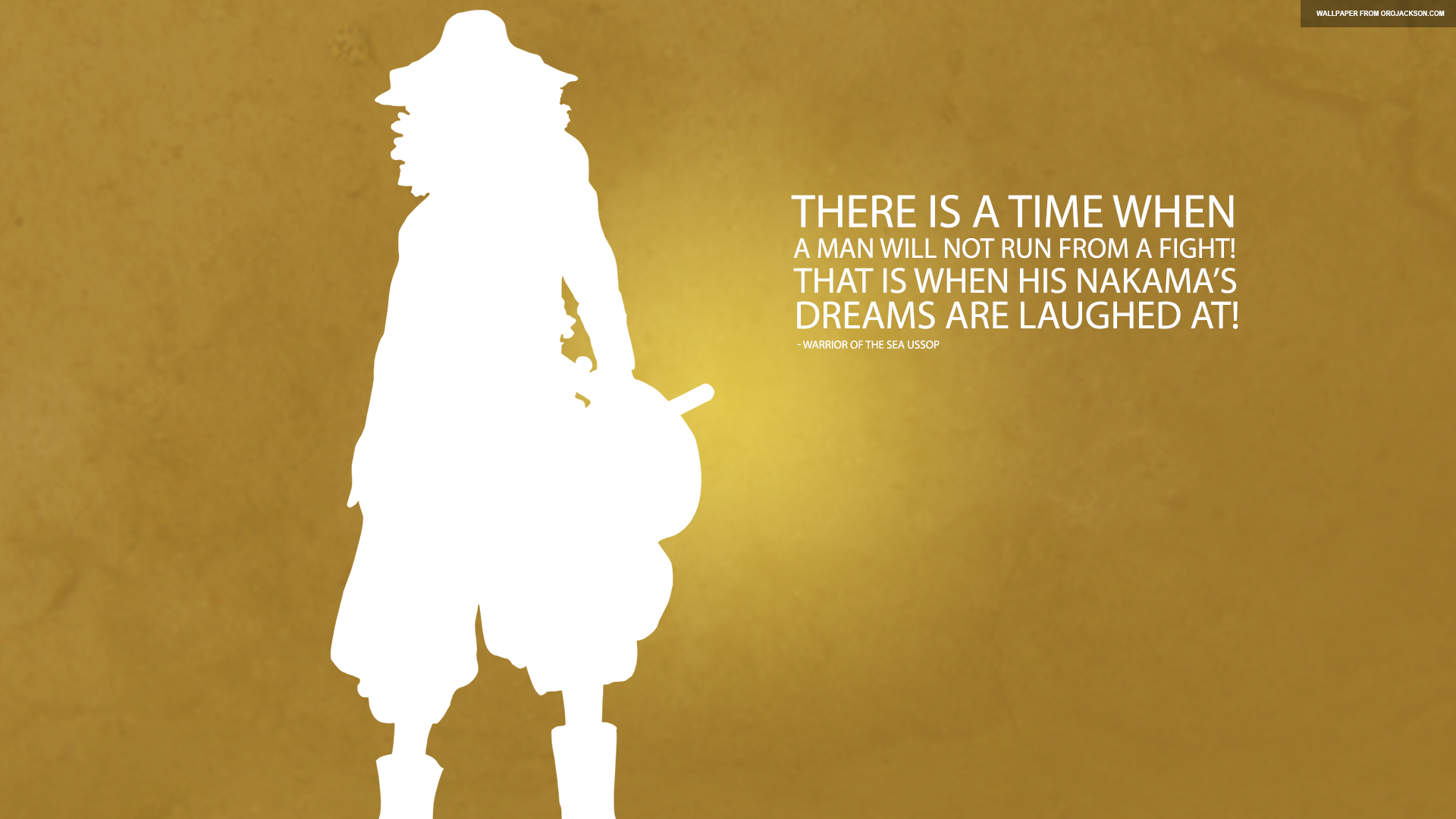 Anime 1920x1080 One Piece Ussop anime simple background silhouette yellow background