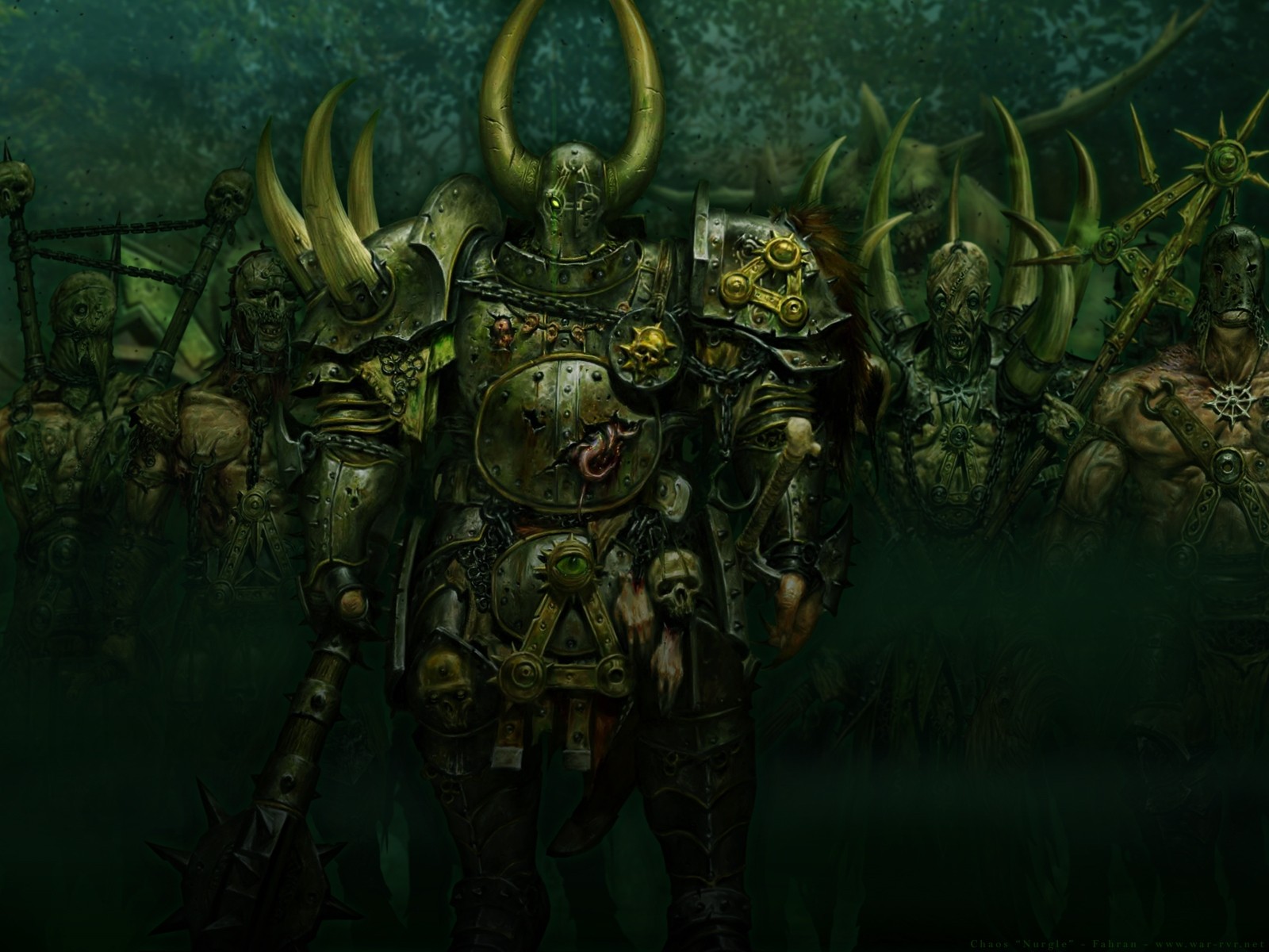 General 1600x1200 Warhammer 40,000 fantasy art warrior Nurgle