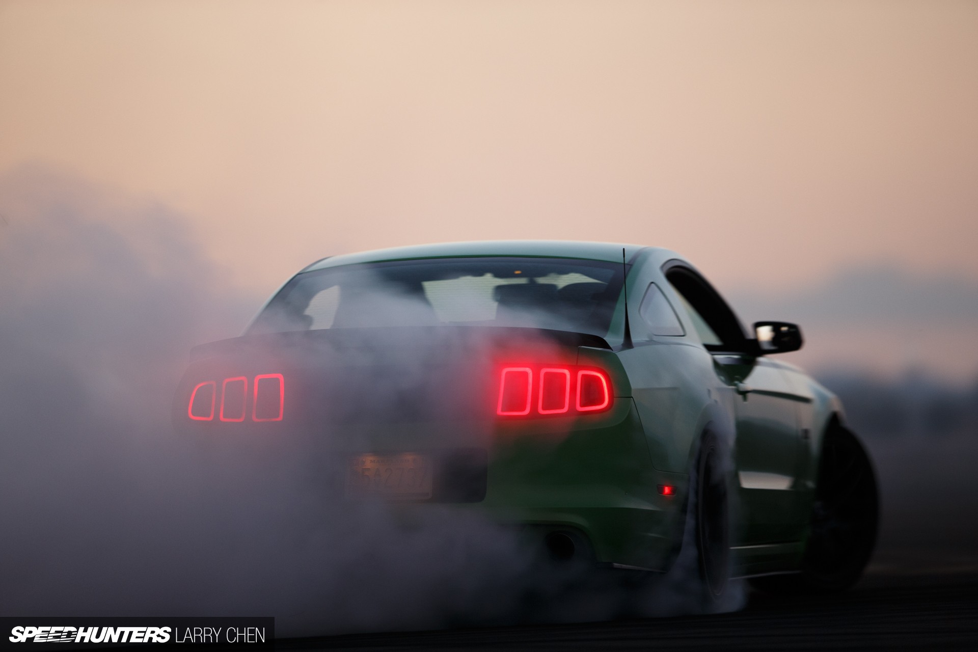 General 1920x1280 Ford Mustang green smoke Ford car vehicle green cars Speedhunters Ford Mustang S-197 II muscle cars American cars