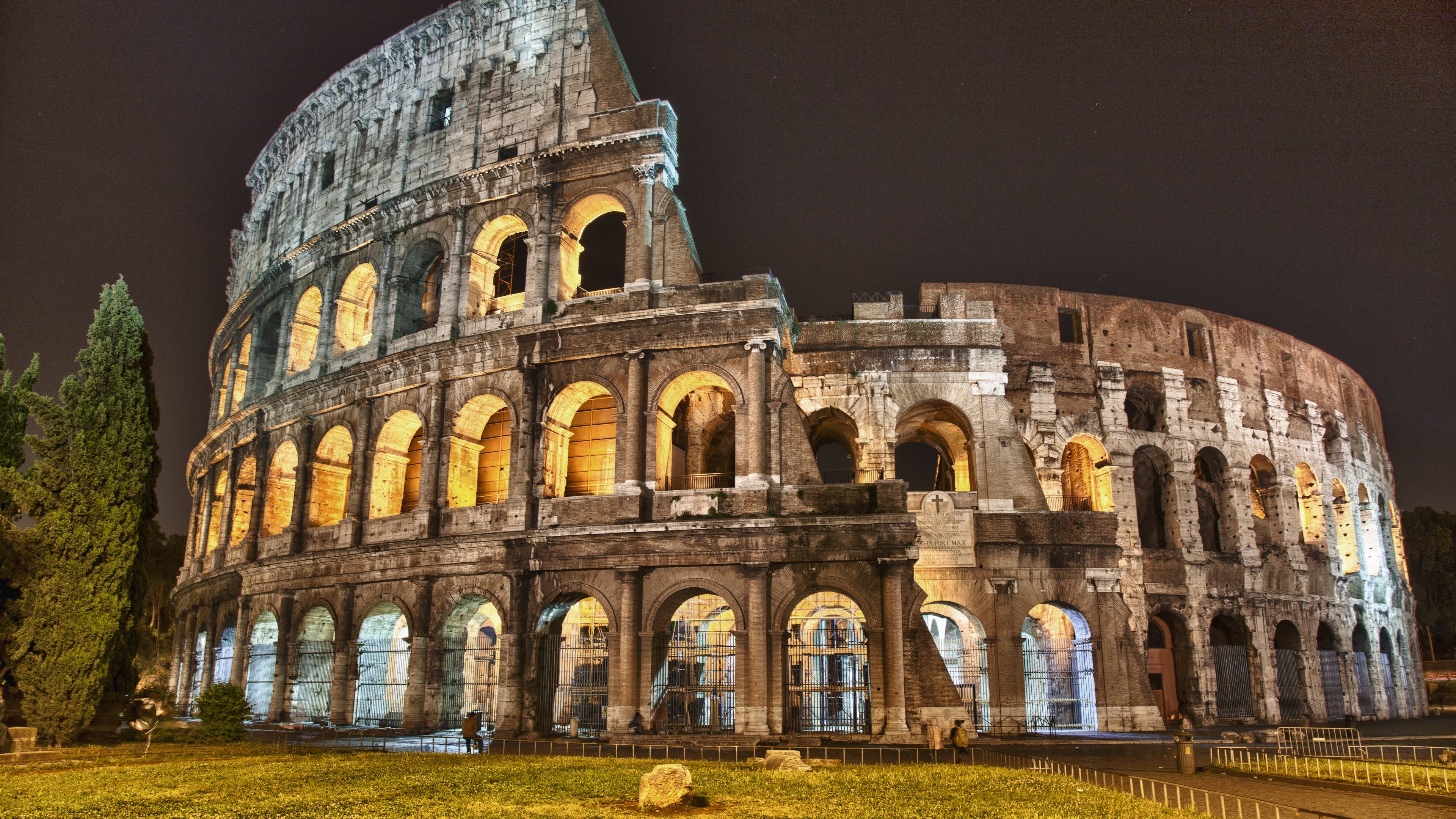General 3840x2160 Colosseum architecture HDR Rome ruins Italy history landmark World Heritage Site