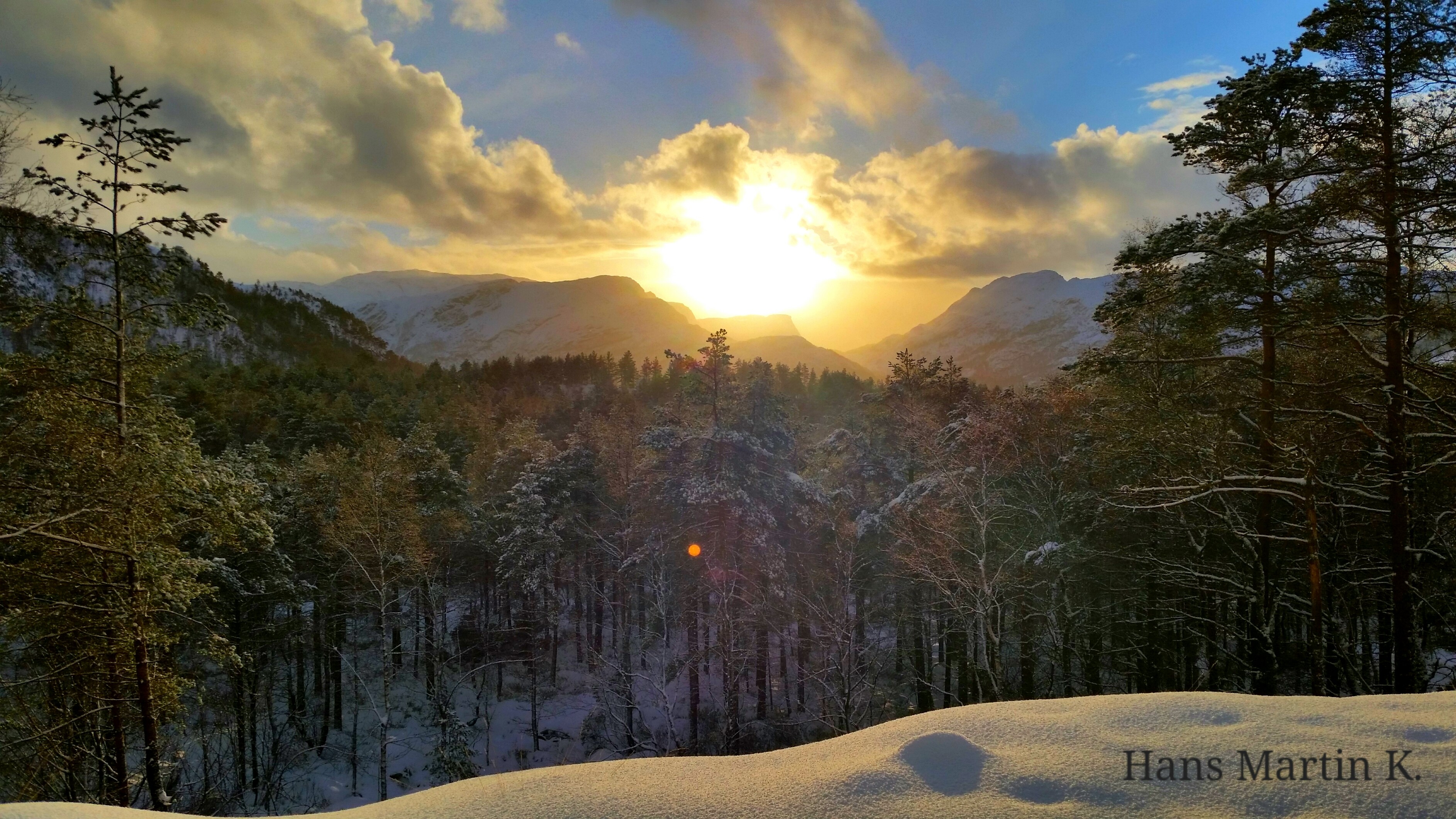 General 3771x2121 Norway snow mountains forest nordic landscapes nature winter cold ice trees sunlight