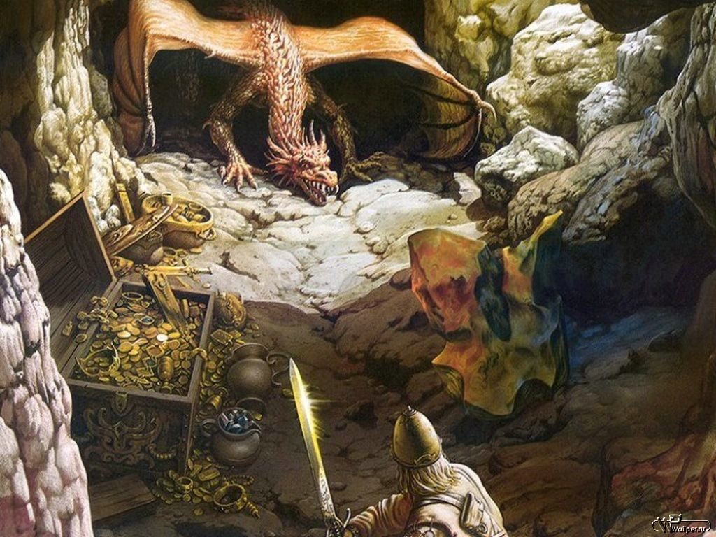General 1024x768 dragon fantasy art creature treasure