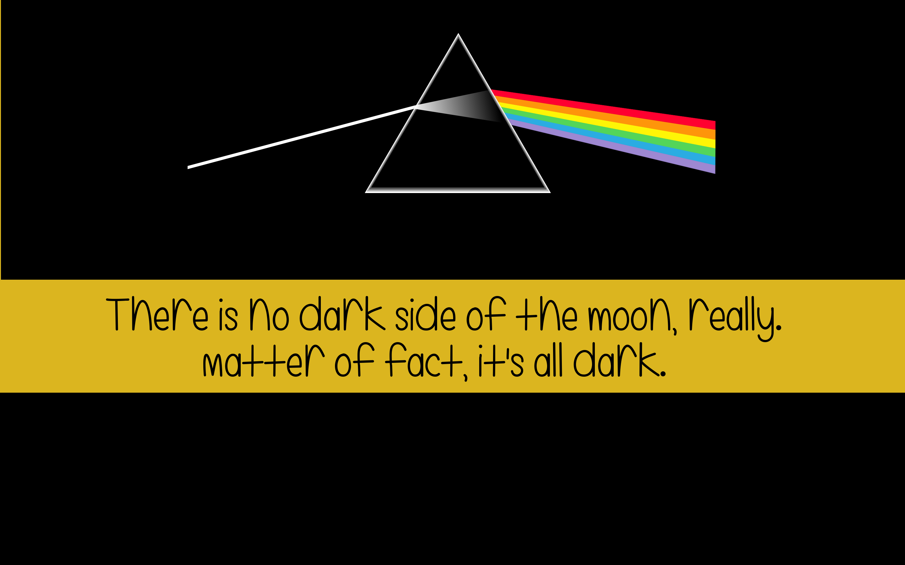 General 2880x1800 typography triangle geometric figures simple background black background The Dark Side of the Moon