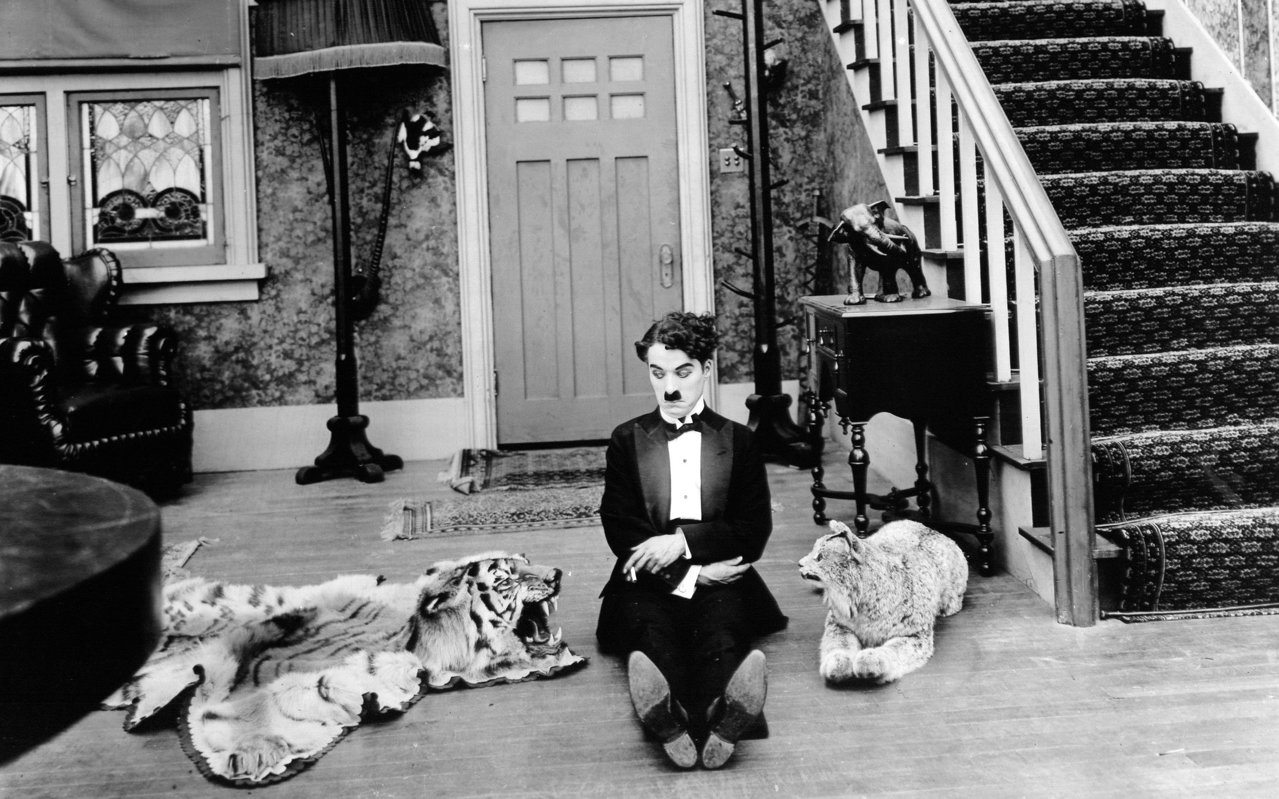 People 2560x1600 Charlie Chaplin The Tramp movies monochrome actor vintage