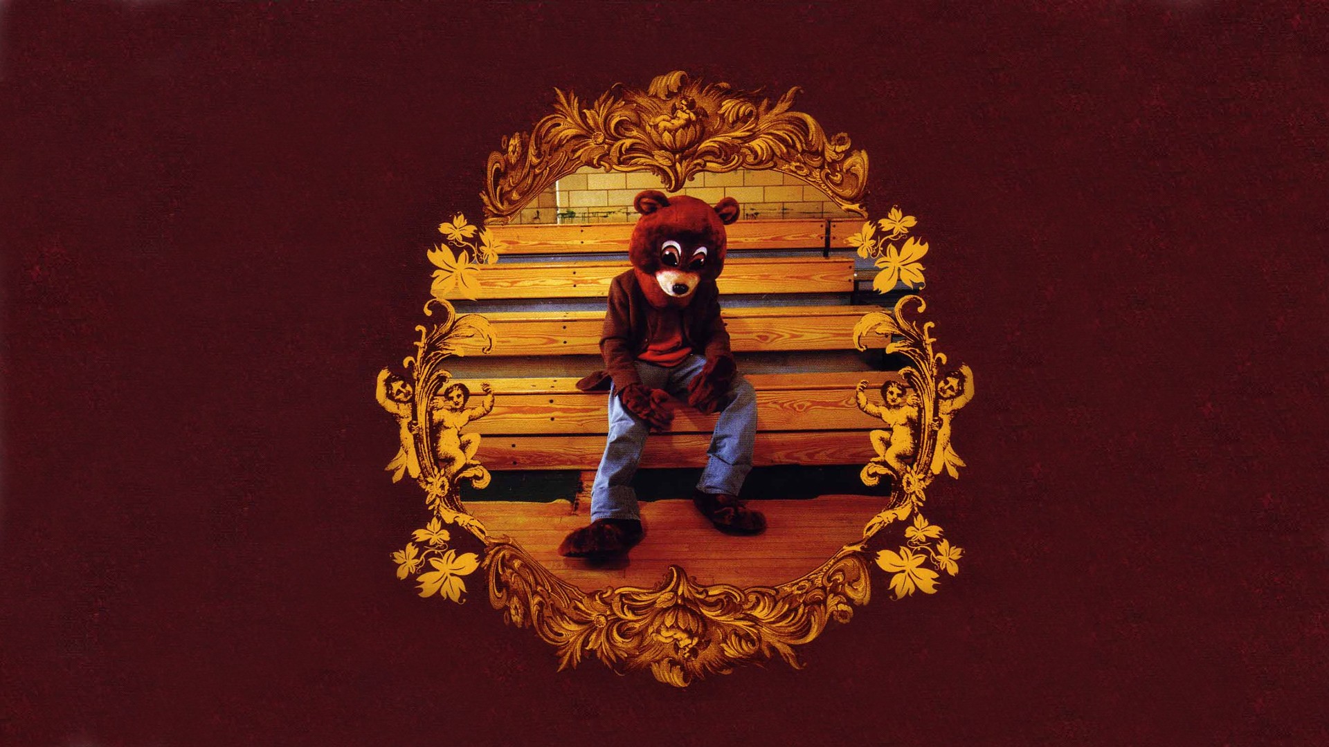 General 1920x1080 hip hop Kanye West red background simple background