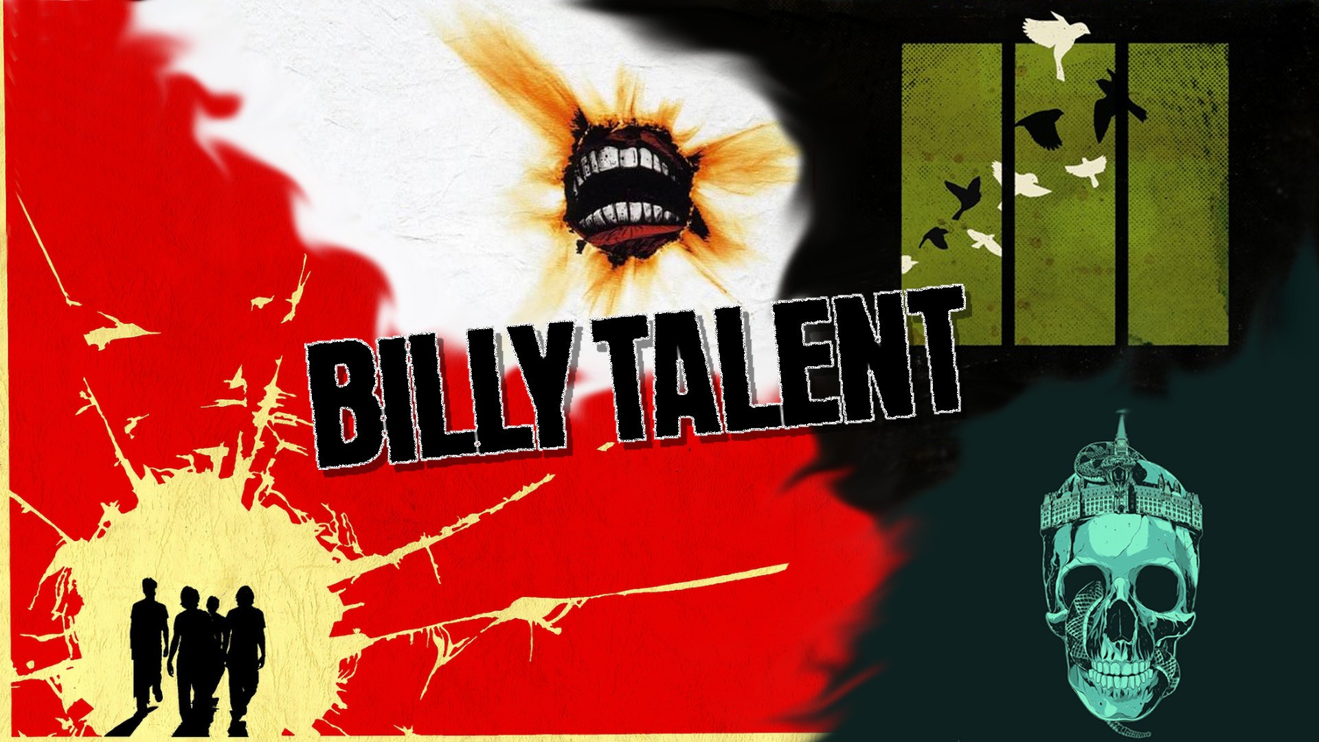 General 1920x1080 artwork teeth Billy Talent musician digital art