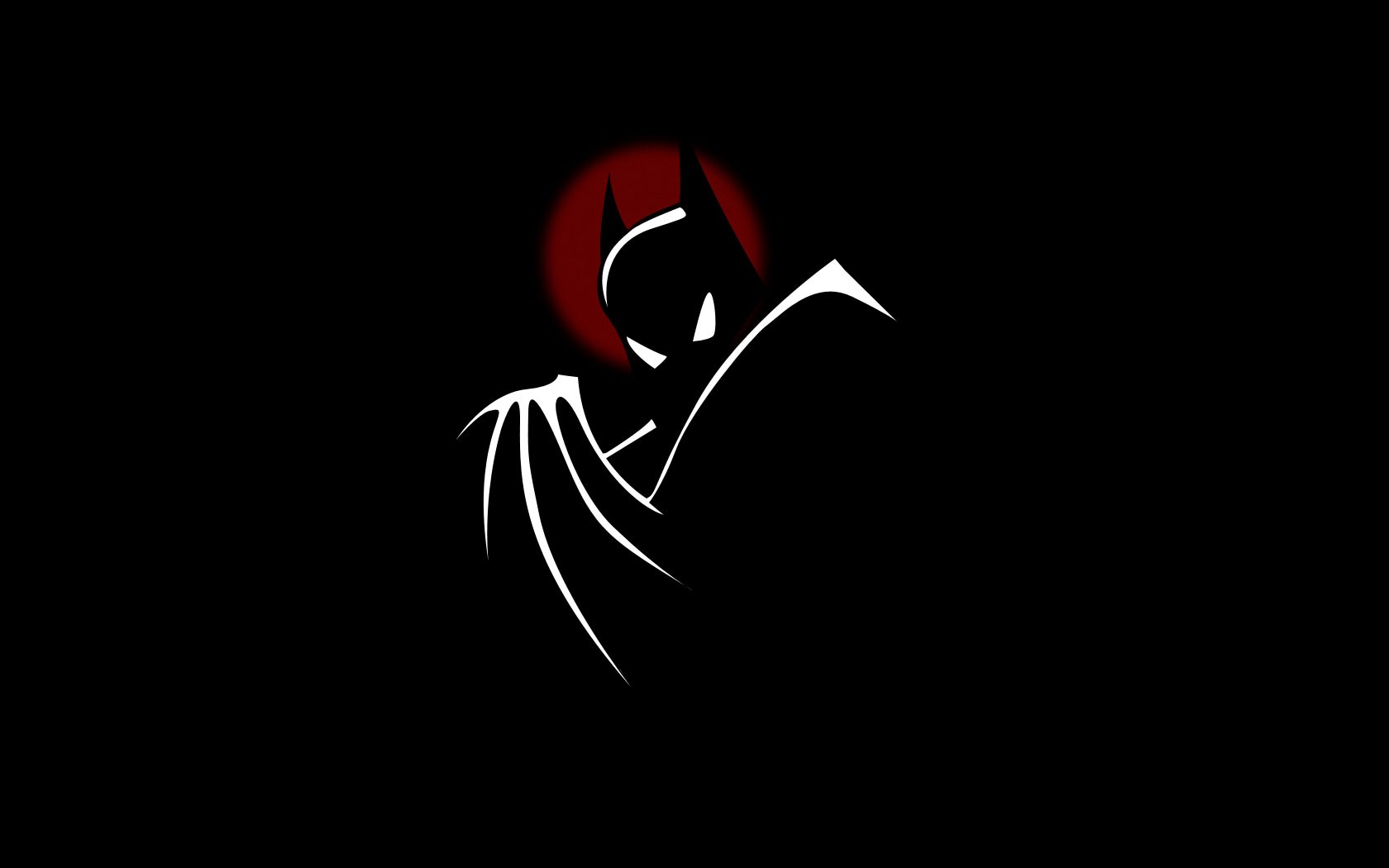 General 1680x1050 Batman artwork minimalism simple background black background cape mask comics