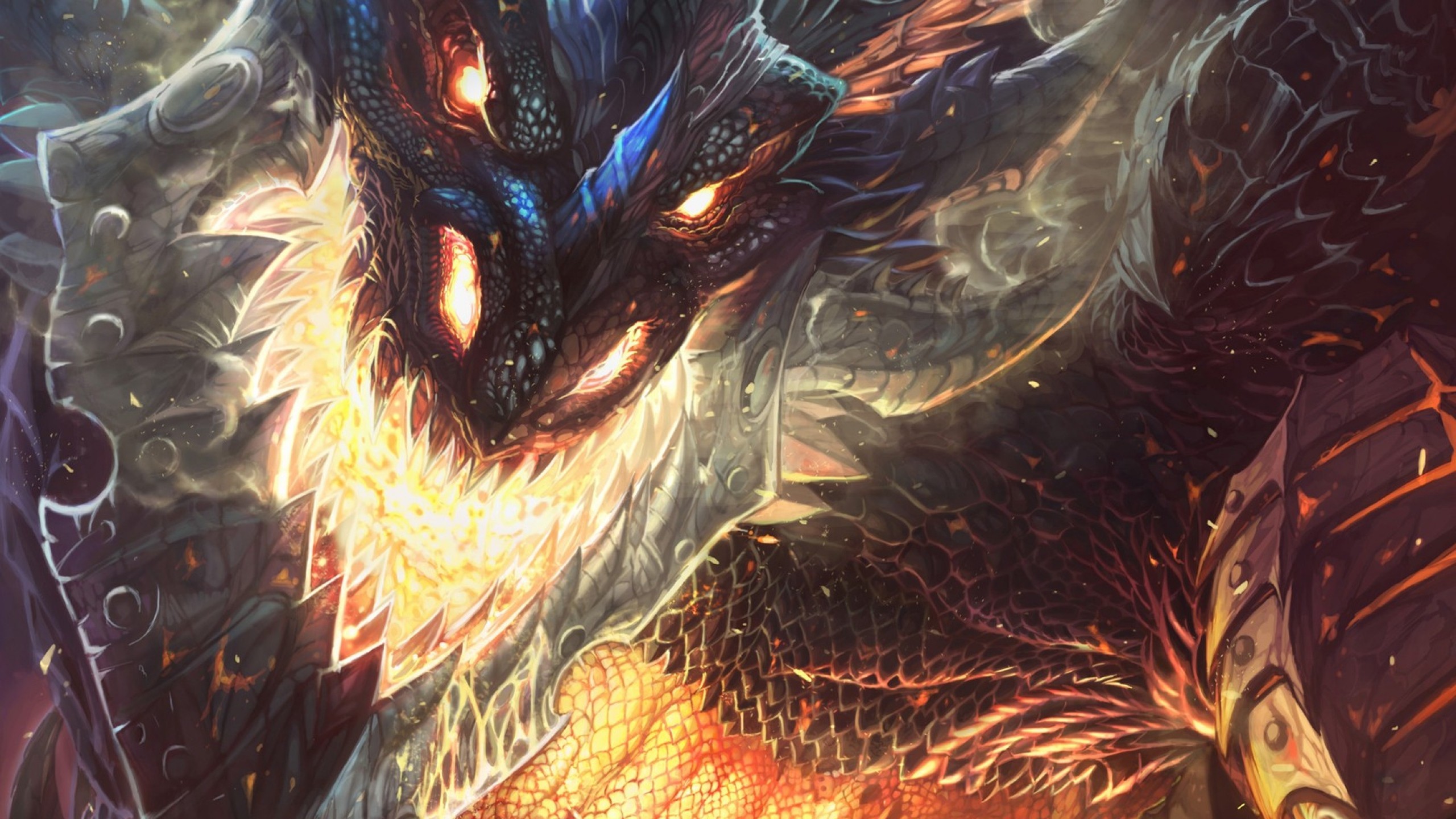 General 2560x1440 Deathwing dragon World of Warcraft: Cataclysm PC gaming video game art video games Blizzard Entertainment fantasy art creature